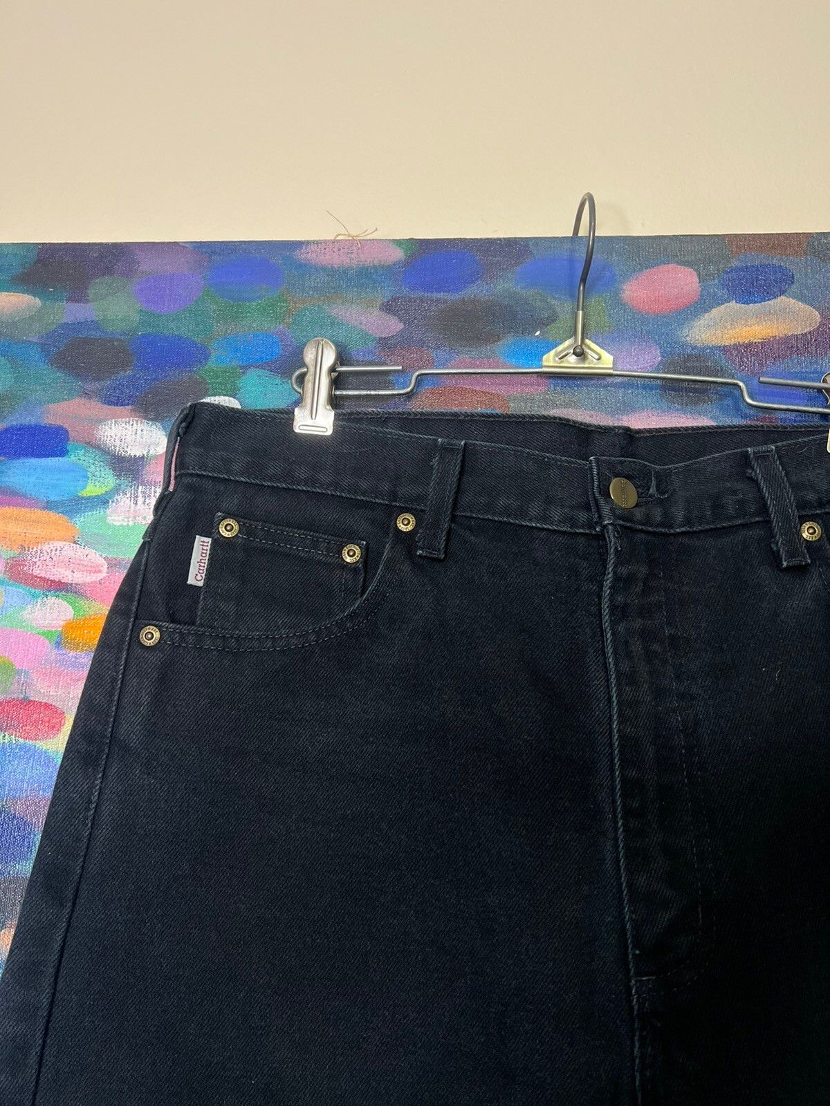 Vintage Carhartt Jeans Mens 36x34 Black Denim Size US 36 / EU 52 - 2 Preview