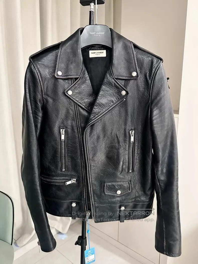 Saint Laurent Paris Saint Laurent Paris Back logo lo1 leather jacket with free Size US M / EU 48-50 / 2 - 2 Thumbnail