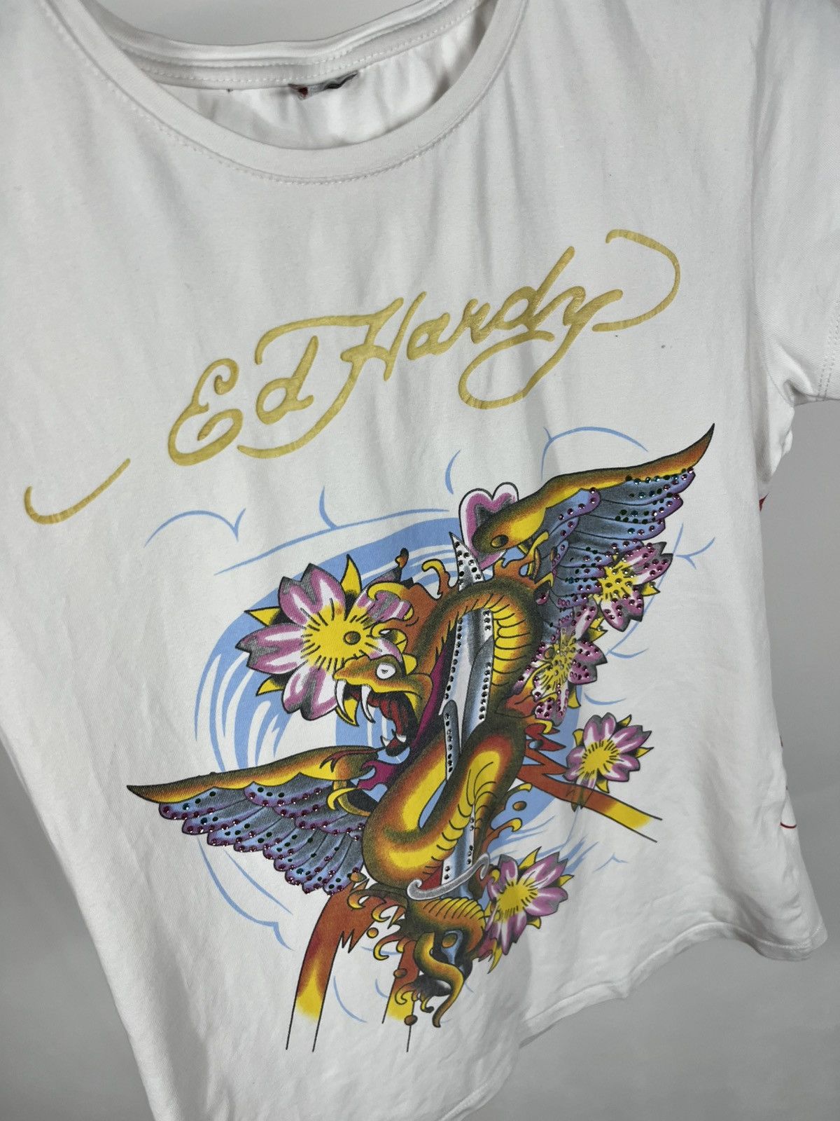 Ed Hardy Ed Hardy Women’s XS Dragon Tattoo Graphic Tee Y2K Style Size XS / US 0-2 / IT 36-38 - 7 Thumbnail