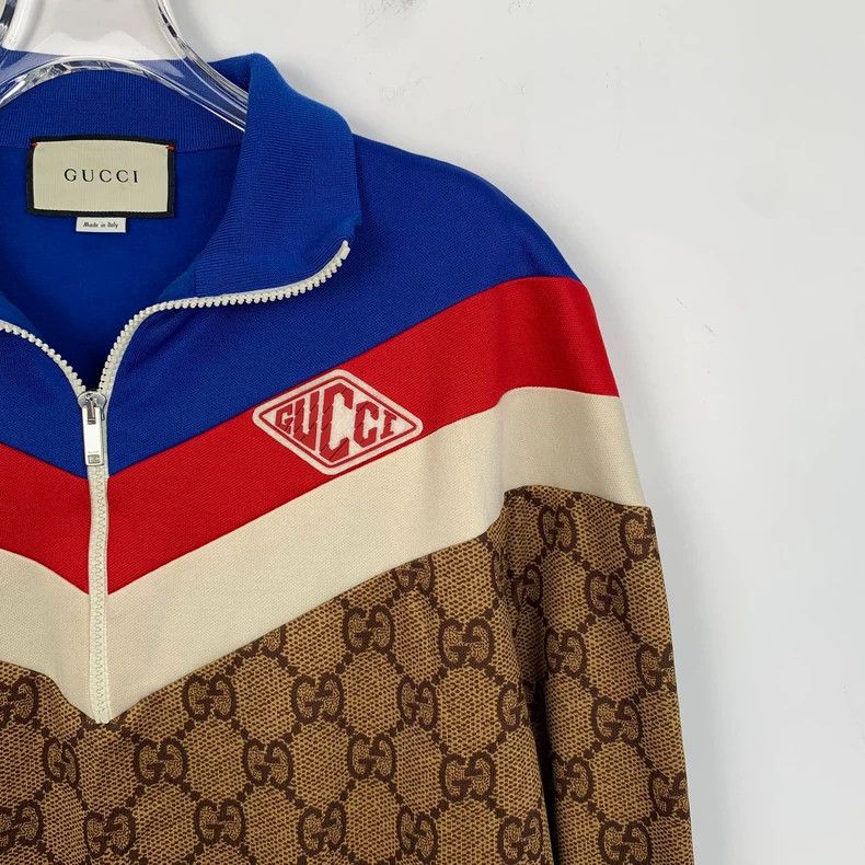 Gucci GucciColor-matched logo old flower full print lapel long-sl Size L / US 10 / IT 46 - 3 Thumbnail