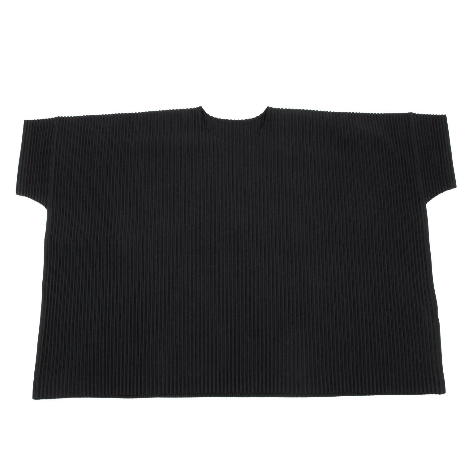 Issey Miyake Pleats Wide Short Sleeve T-Shirt in Black Size US L / EU 52-54 / 3 - 2 Thumbnail