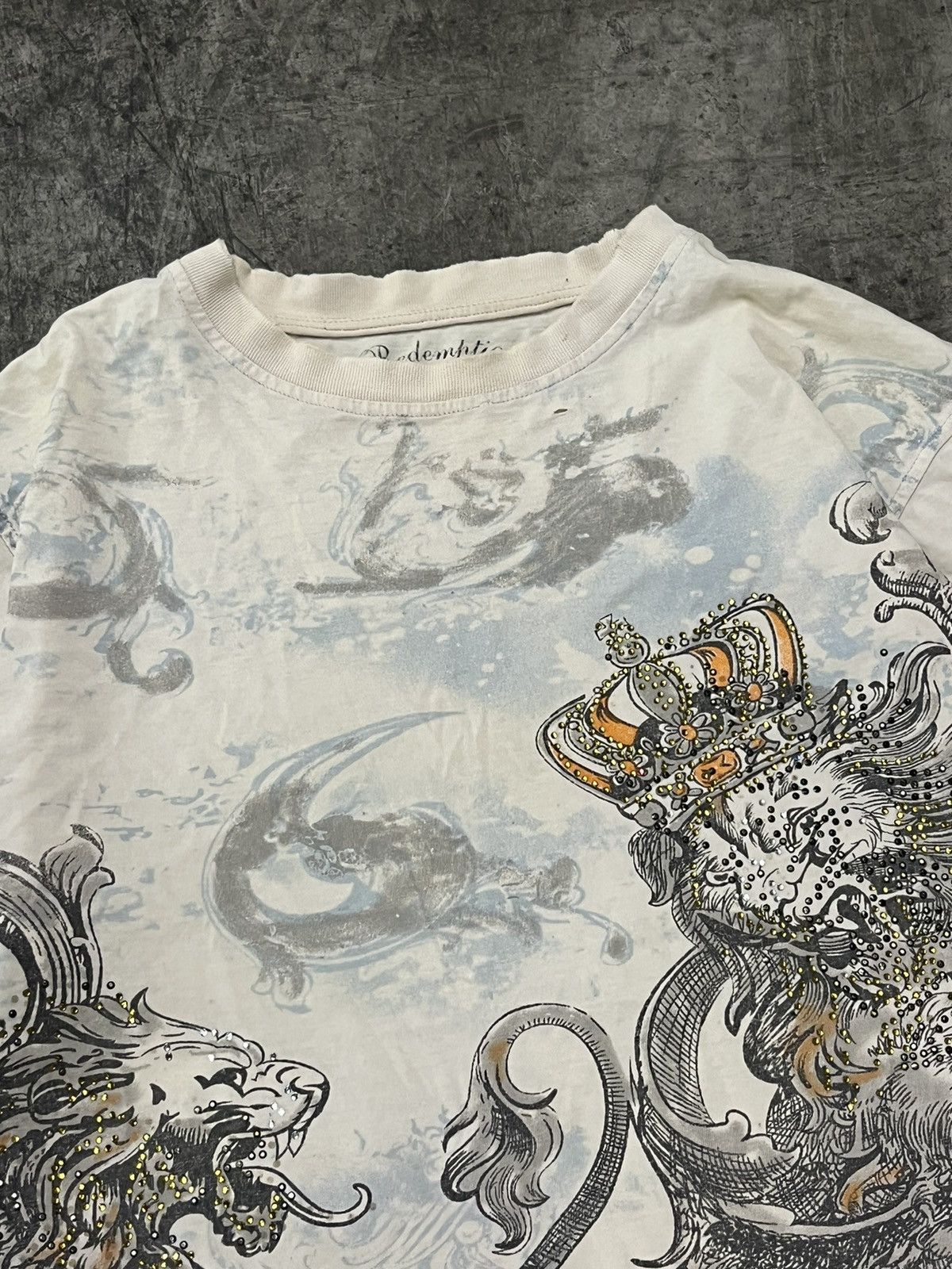 Ed Hardy × Vintage Ed hardy style y2k tee shirt hype rare skater grunge Size US L / EU 52-54 / 3 - 5 Thumbnail