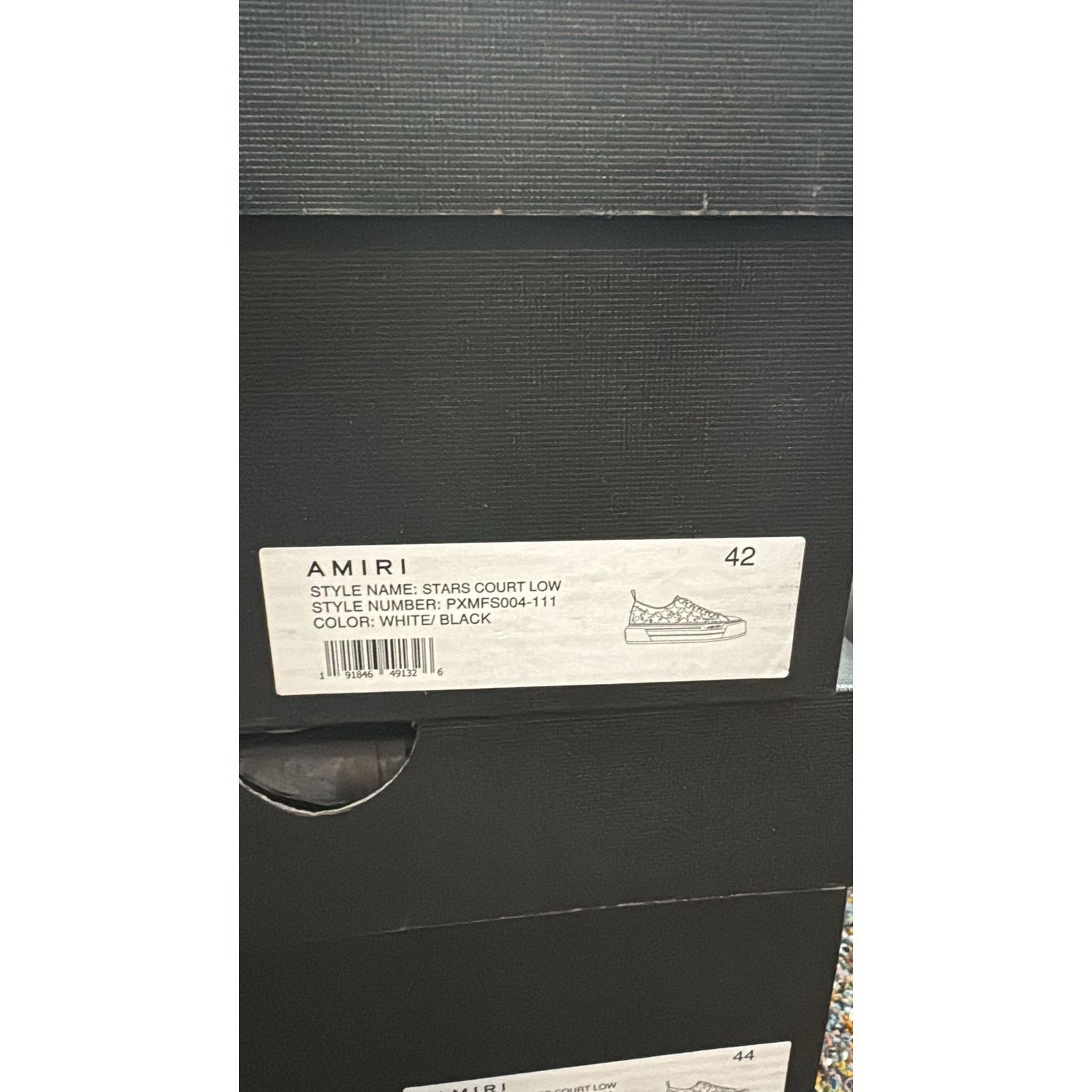 Amiri o1rshd1 Stars Low Top Sneakers in White & Black Size US 9 / EU 42 - 5 Thumbnail