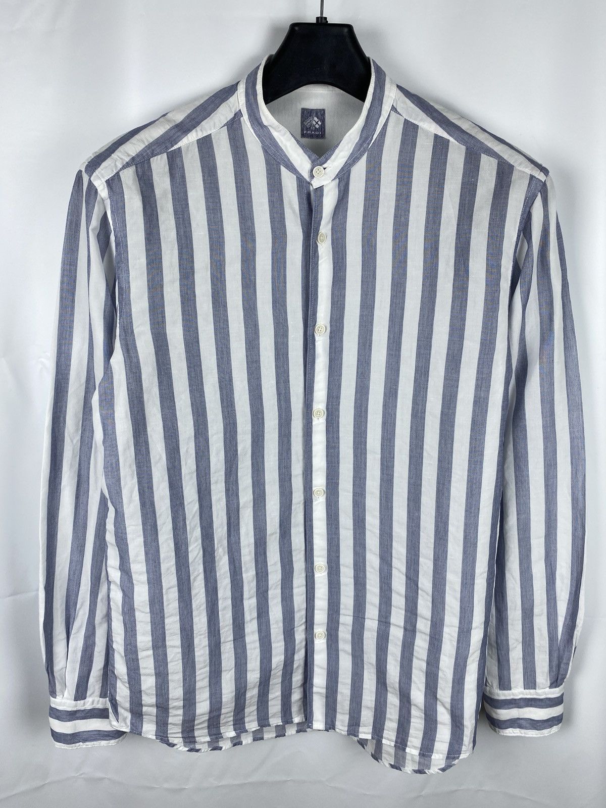 Other Fradi Italy Striped Shirt Button Up Linen Cotton size 42 Size US L / EU 52-54 / 3 - 1 Thumbnail