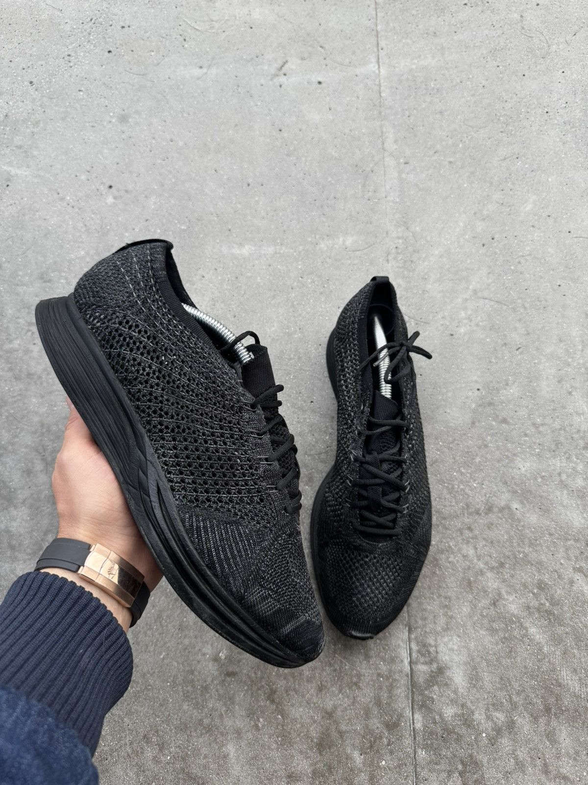 Nike Nike Flyknit Racer Triple Black Streetwear Hype Sneakers Size US 11 / EU 44 - 1 Thumbnail