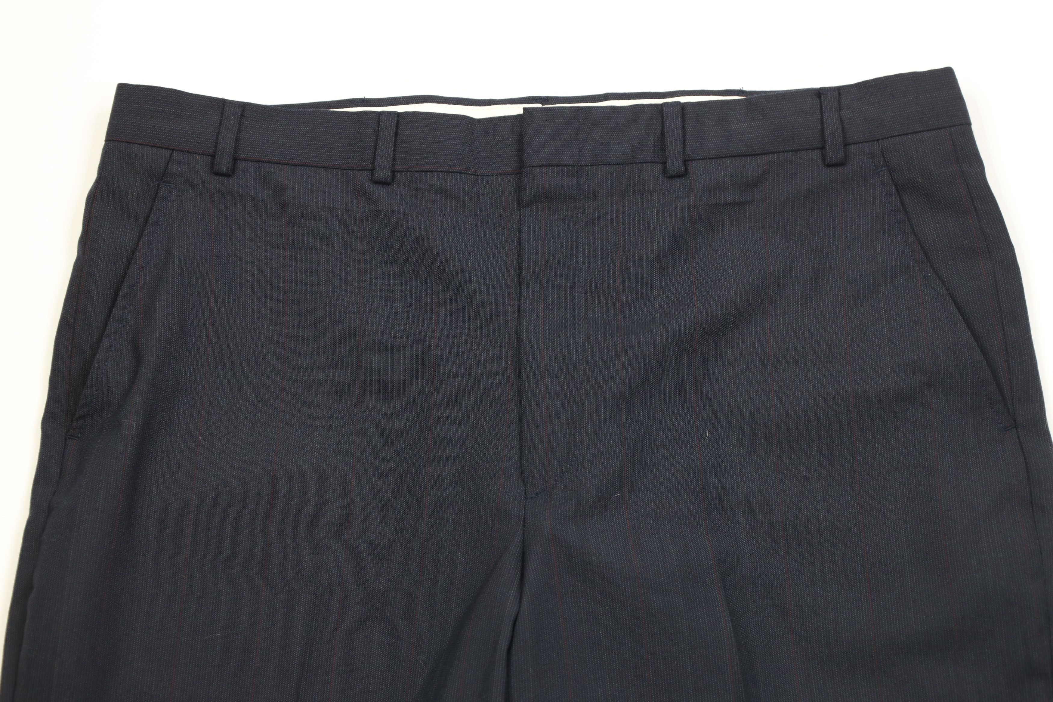 Vintage Vintage 90s Worsted Wool Blend Striped Wide Leg Chino Pants Size US 38 / EU 54 - 2 Thumbnail