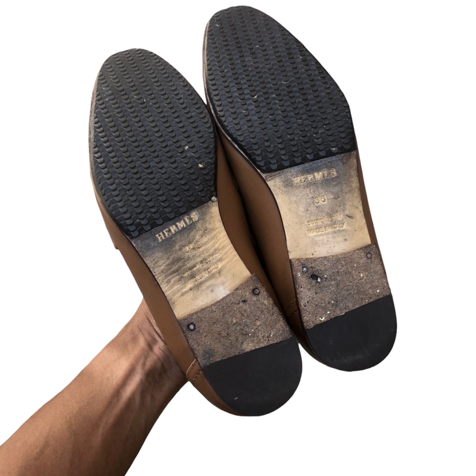Hermes 🔥HERMES Goatskin Womens Royal Loafers 36 Naturel Size US 6 / IT 36 - 7 Thumbnail