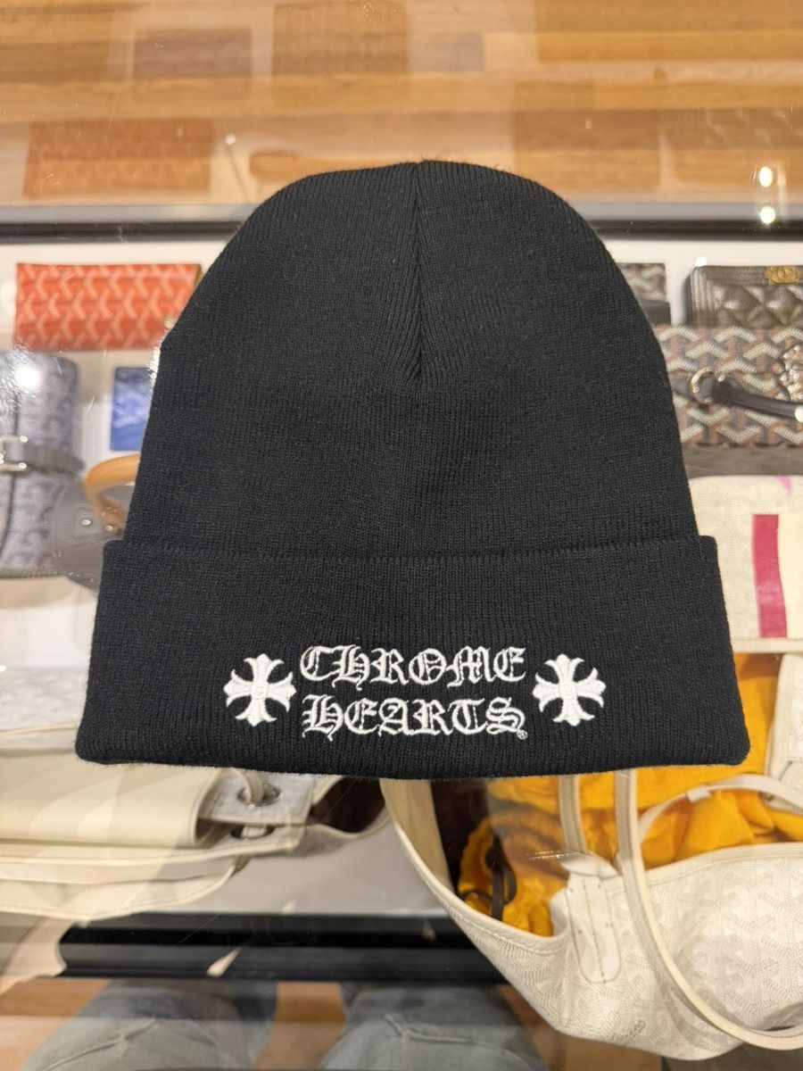 Chrome Hearts Chrome Hearts Black Beanie Size ONE SIZE - 1 Thumbnail