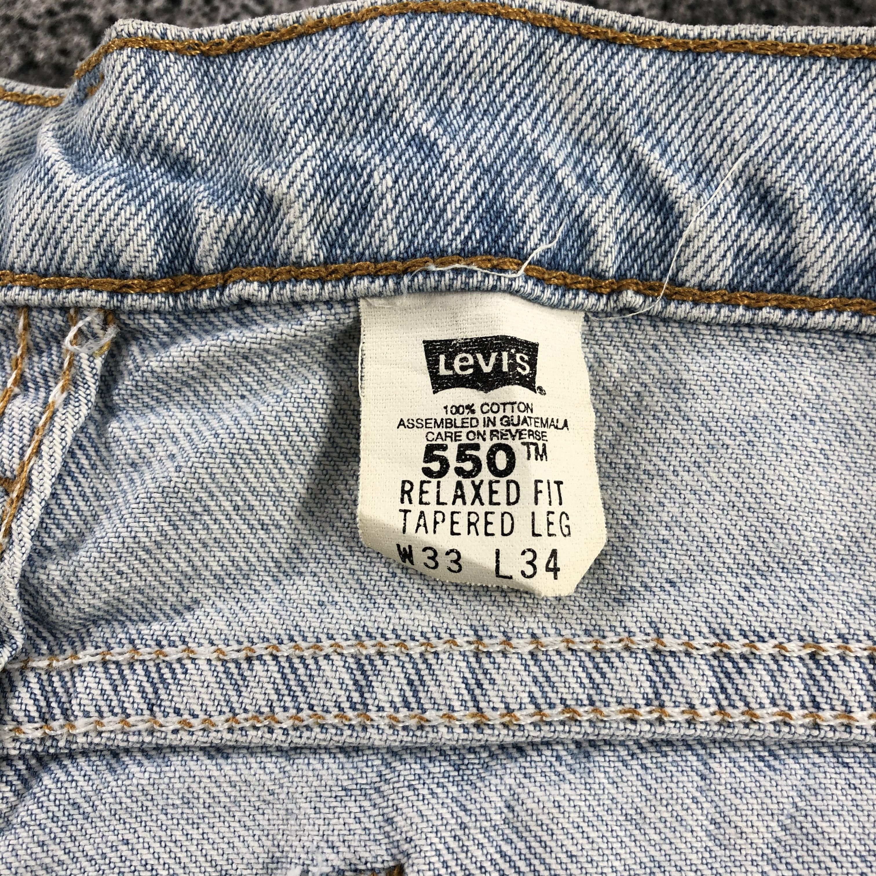 Levi's Vintage 90s Levi's 550 Jeans Relaxed Fit Denim KJ832 Size US 33 - 13 Thumbnail