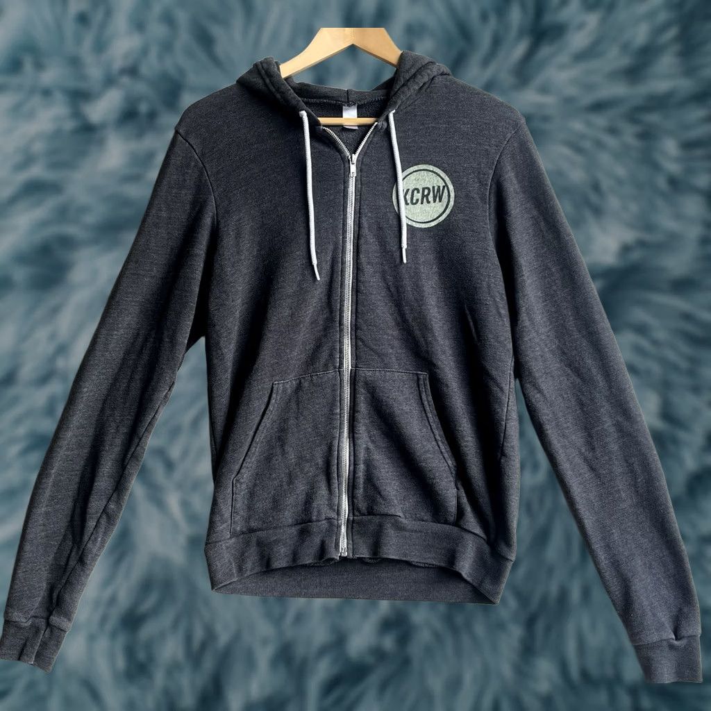 American Apparel KCRW Hoodie Full Zip USA Men’s Medium Gray Cotton Blend Fleece Zipper Hooded Jacket Size US M / EU 48-50 / 2 - 1 Thumbnail