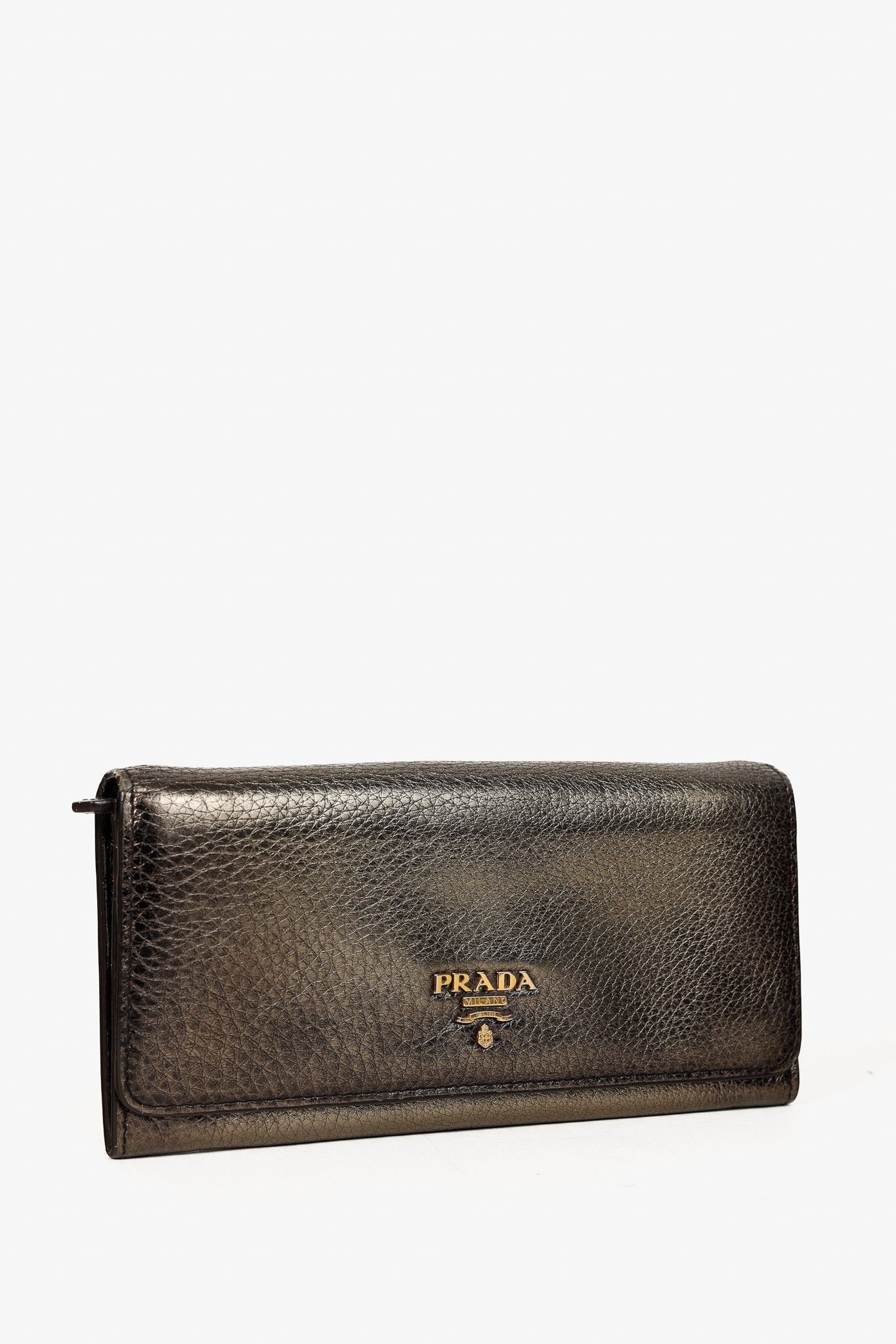 Prada Prada Piombo Vitello Daino Antik Leather Wallet Size ONE SIZE - 2 Thumbnail