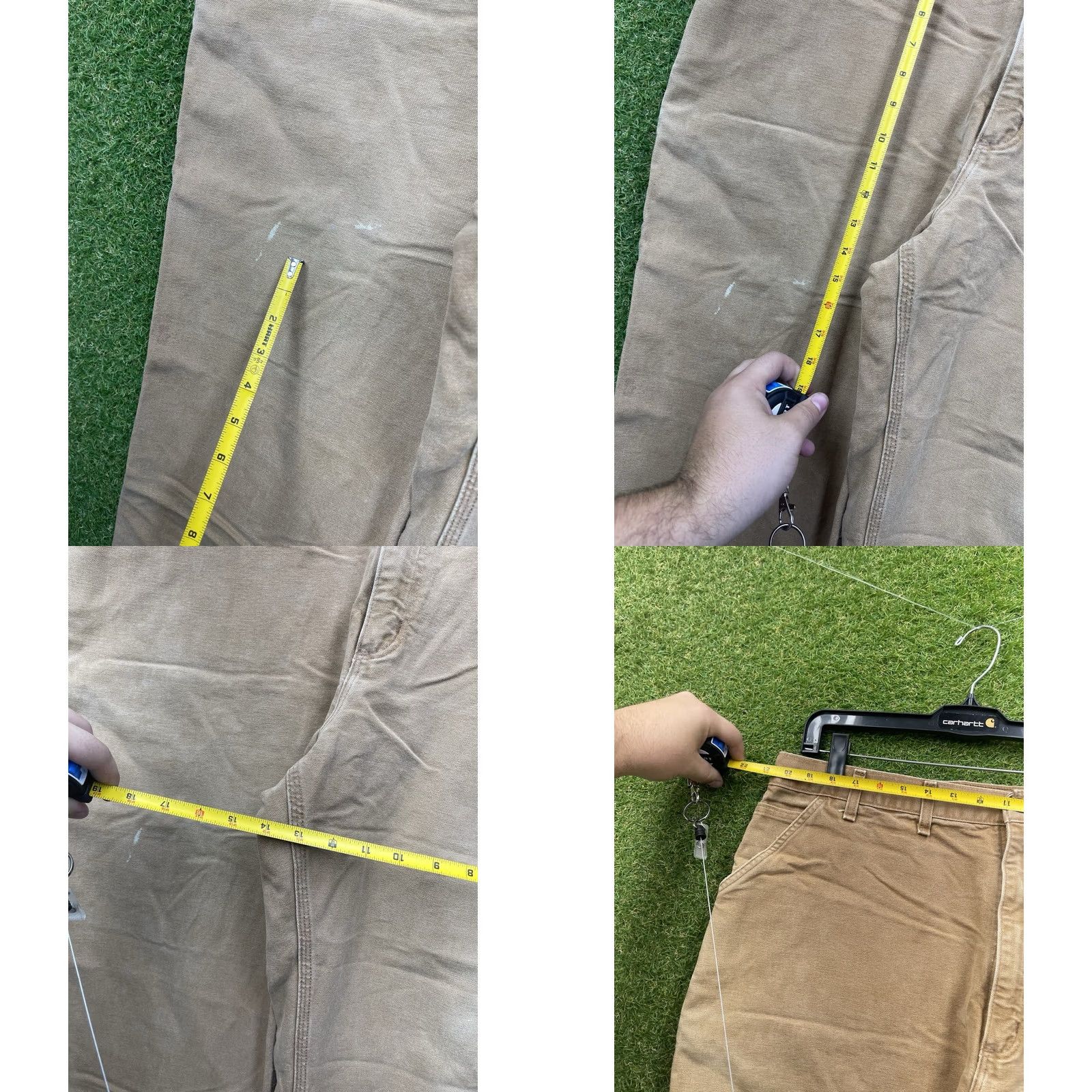 Carhartt Carhartt Pants Mens 44x32 Brown Duck Canvas Cotton Loose Fit Carpenter Khaki Casual Jeans Straight 5-Pocket Mens Regular Brown Carhartt B17 Size US 44 / EU 60 - 8 Thumbnail
