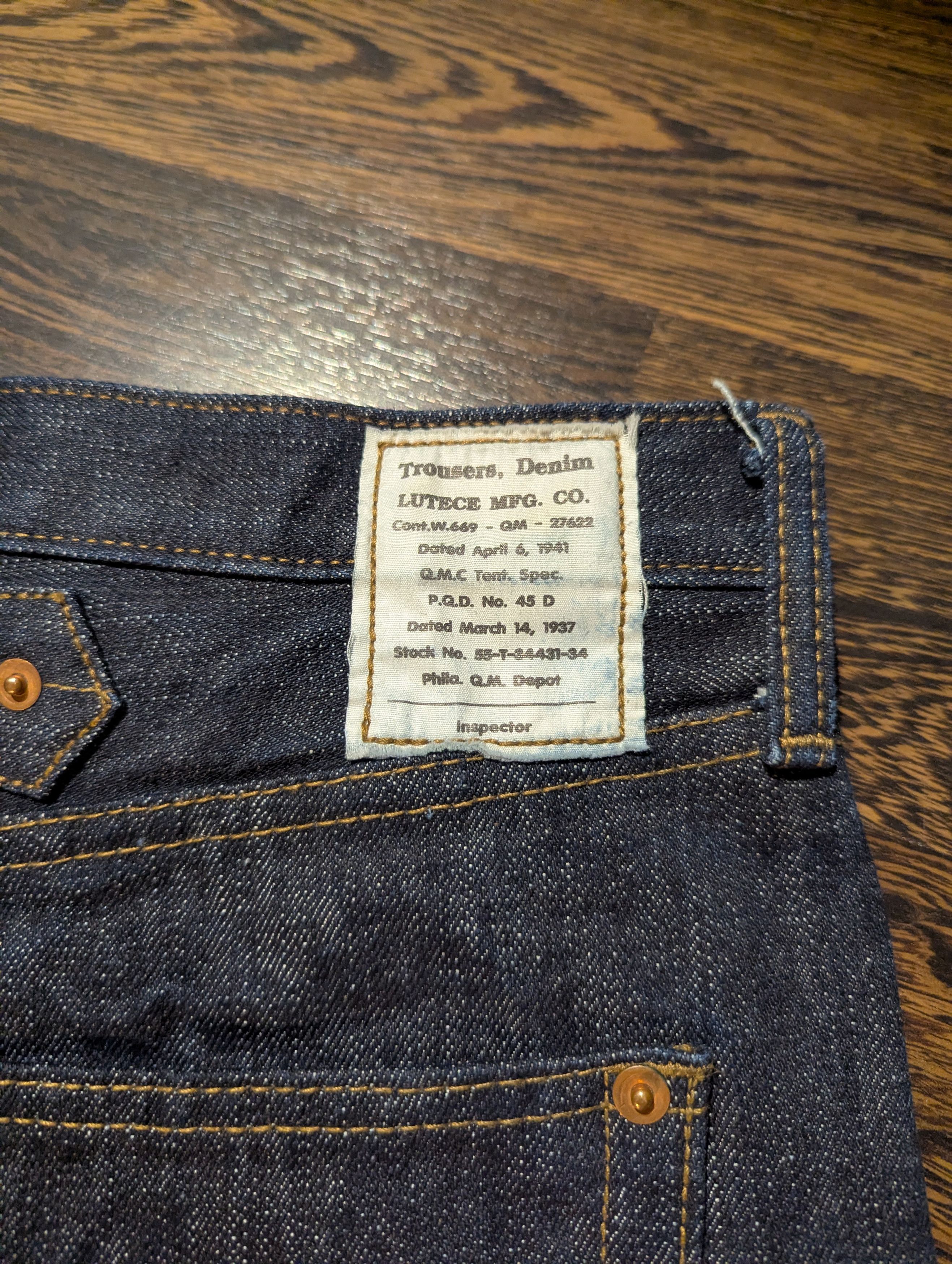 Other Raw denim selfedge Jeans lutece mfg Size US 40 / EU 56 - 6 Thumbnail