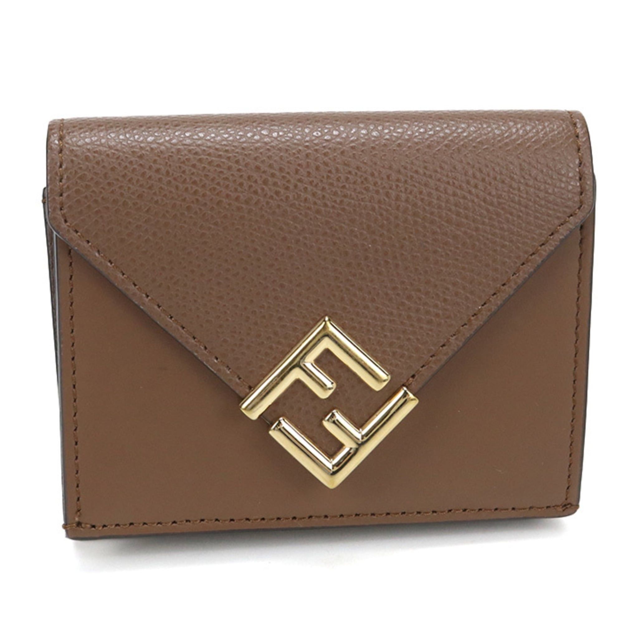 Fendi FENDI Tri-fold Wallet 8M0480 FF Diamond Women's Brown Size ONE SIZE - 1 Thumbnail