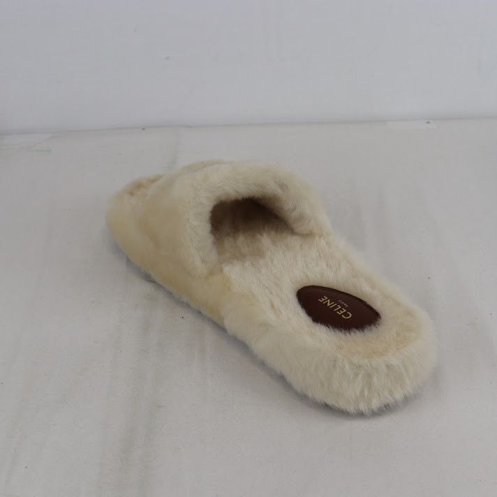 Celine o1rshd1 /dup/ Furry Slippers Slipper Fur Triomphe Size US 9 / IT 39 - 8 Thumbnail