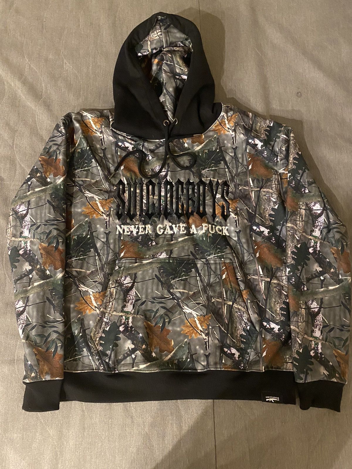 image of G59 Records G59 Never Gave A Fuck Hoodie in Black, Men's (Size Large)