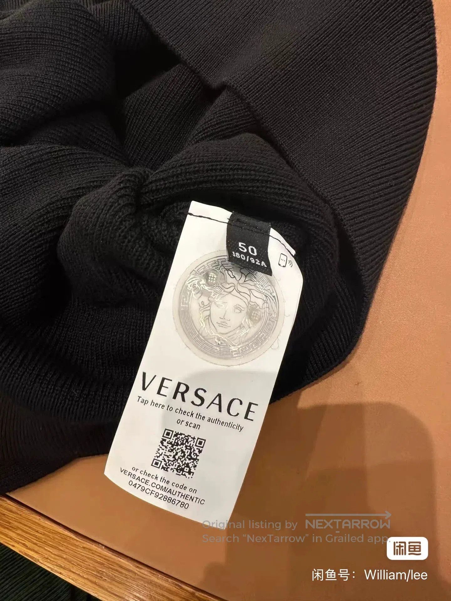 Versace versace men's black knitted sweater size 50. Size US M / EU 48-50 / 2 - 5 Thumbnail