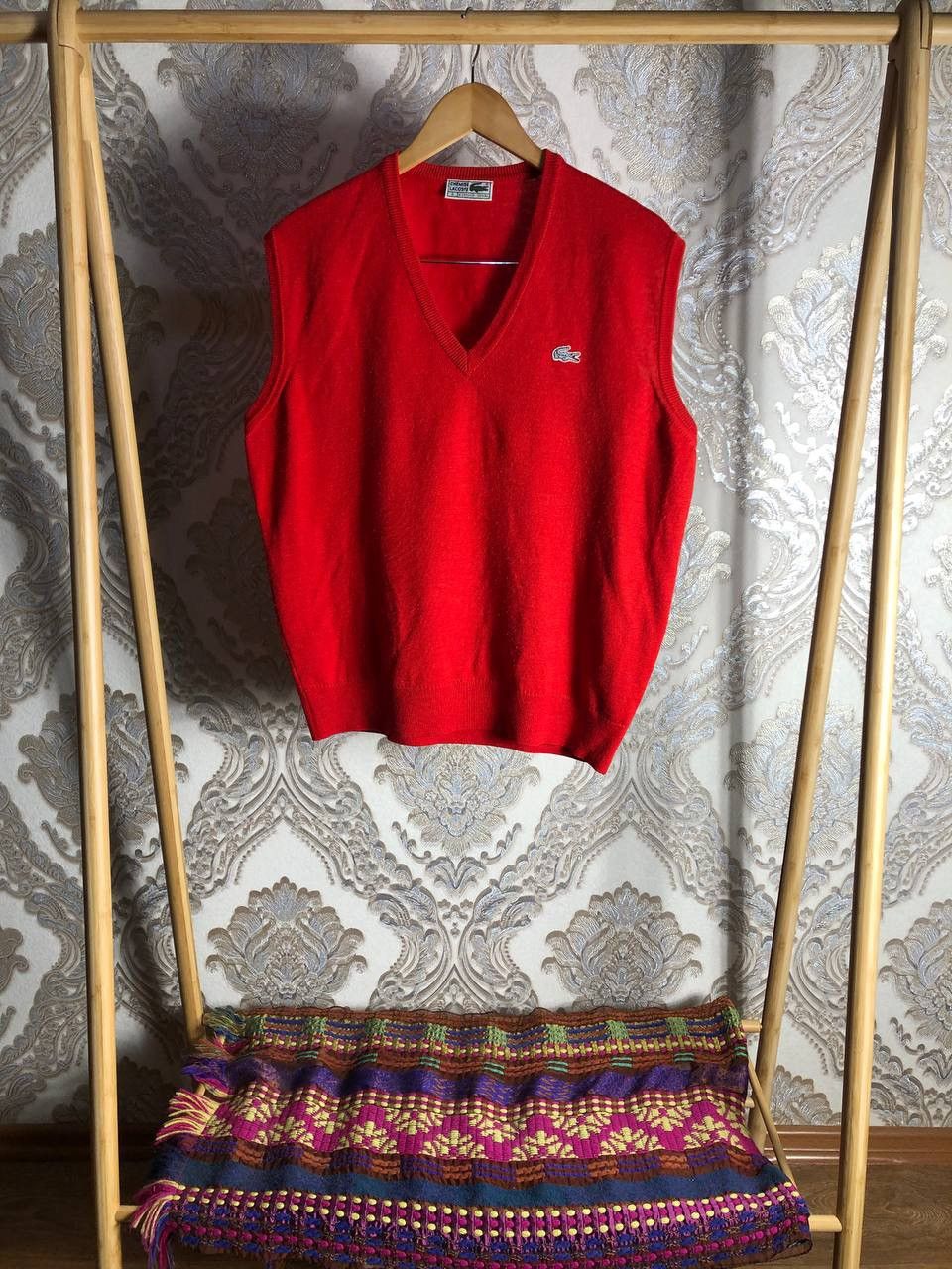 Lacoste × Vintage VERY RARE LACOSTE CHEMISE SLEEVELESS KNIT DESIGNER Y2K 90s Size US L / EU 52-54 / 3 - 1 Thumbnail