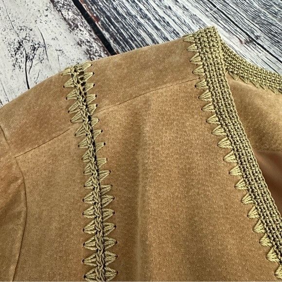 Vintage Vintage Christopher & Banks 100% Genuine Leather Boho Jacket Size L / US 10 / IT 46 - 4 Thumbnail