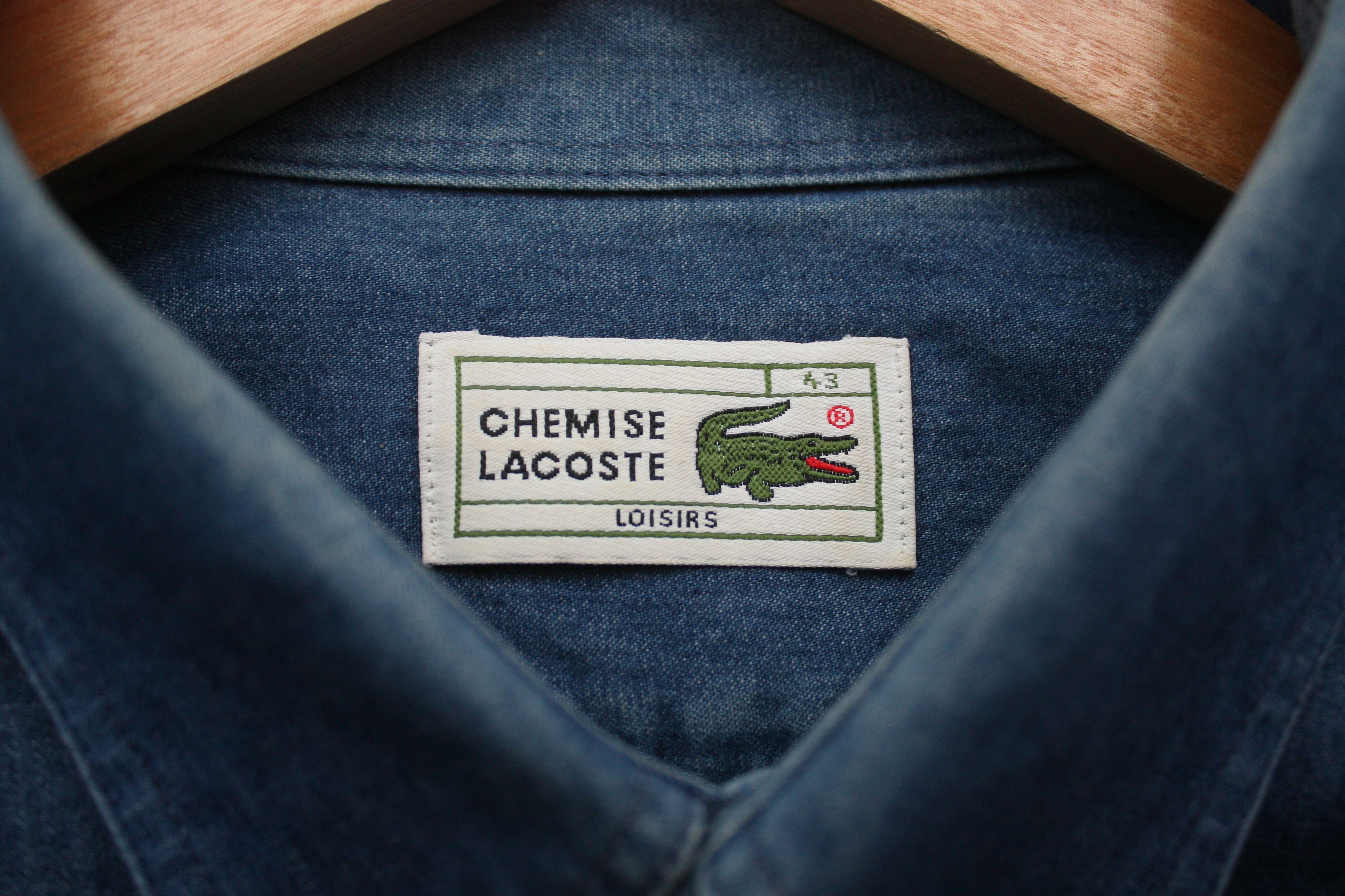 Lacoste Lacoste Vintage Denim Blue Shirt Men's 43 Size US XL / EU 56 / 4 - 4 Thumbnail
