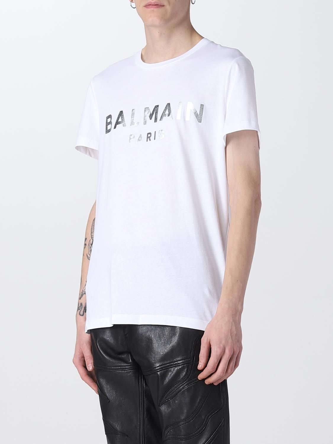 Balmain o1y0426 Logo Crewneck T-Shirt in White Size US XL / EU 56 / 4 - 4 Thumbnail