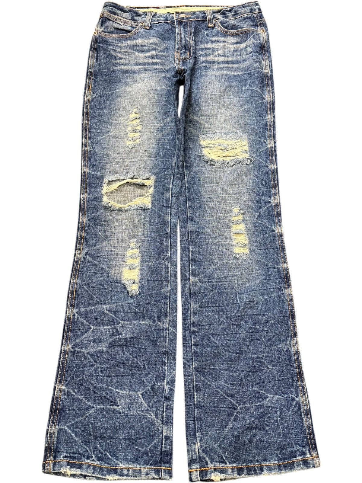 Edwin Vintage Japanese Brand Faded Wash Distress Jeans Size 30" / US 8 / IT 44 - 1 Thumbnail