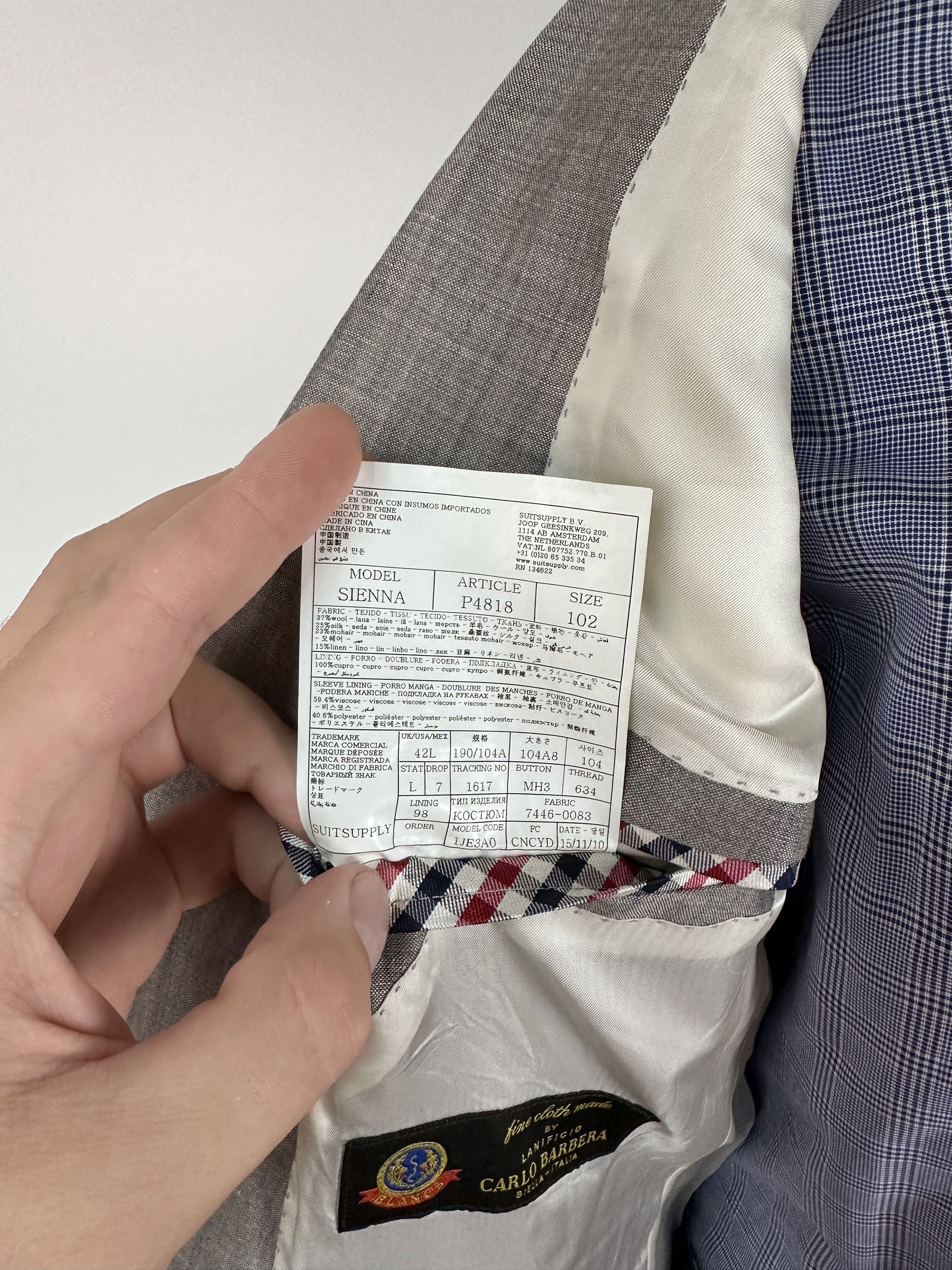Suitsupply SUITSUPPLY Sienna authentic blazer Jacket Size 102 gray Size 44L - 9 Thumbnail