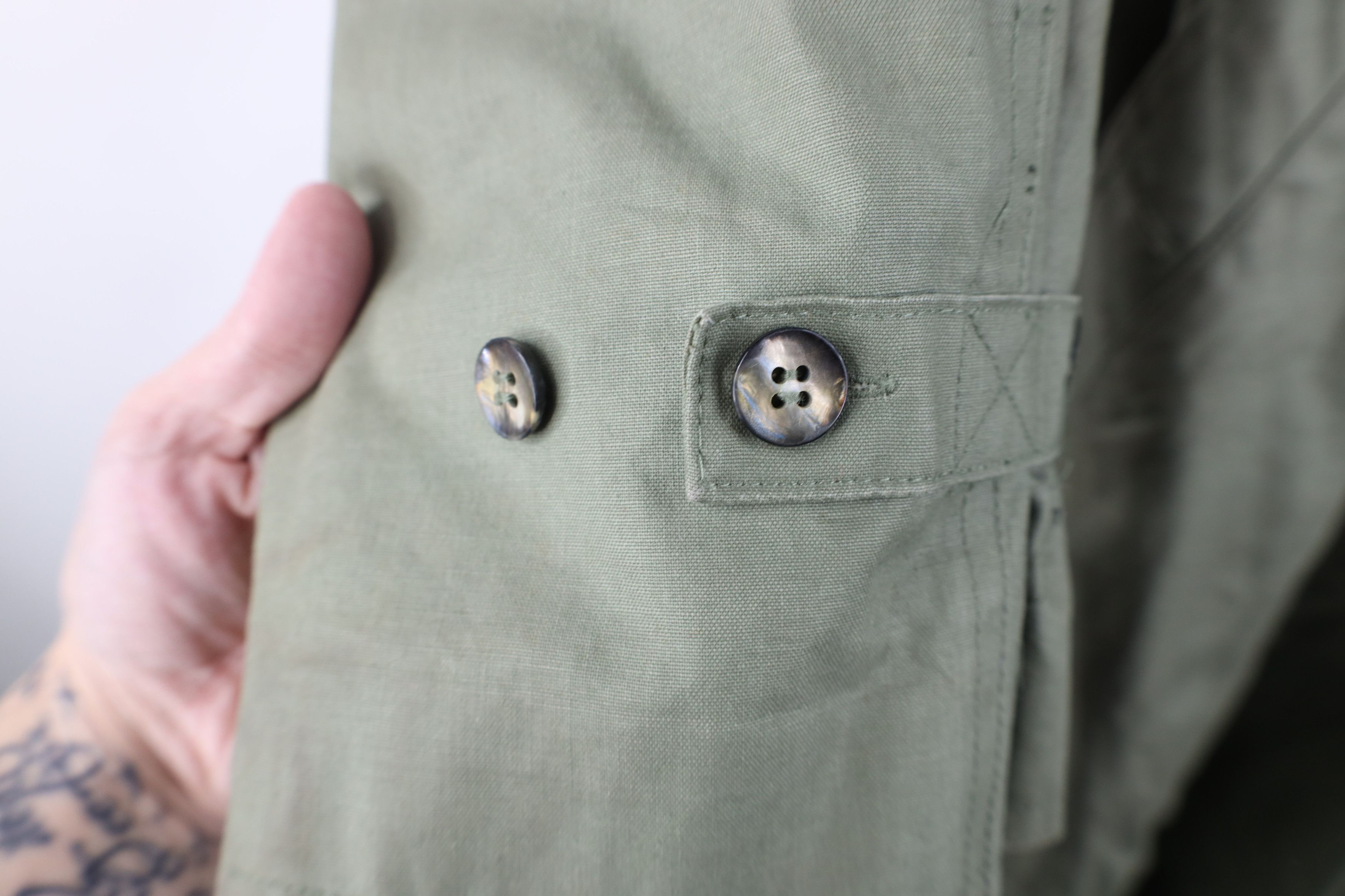 Vintage Vintage 70s Streetwear Wool Lined Belted Trench Coat Green Size L / US 10 / IT 46 - 7 Thumbnail