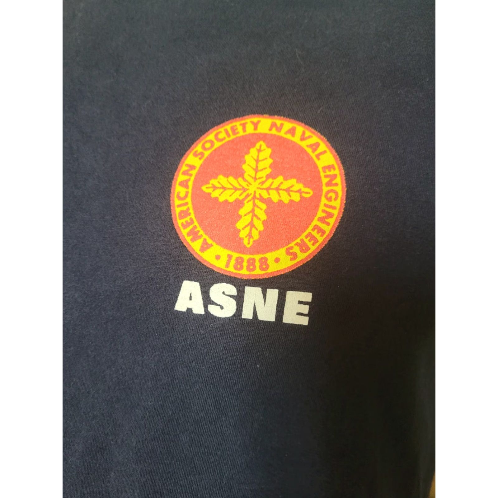 Gildan ASNE American Society of Naval Engineers Logo T Shirt Medium Shirt M Black 100% Cotton Graphic Tee Men Navy Coast Guard Vintage Size US M / EU 48-50 / 2 - 2 Thumbnail