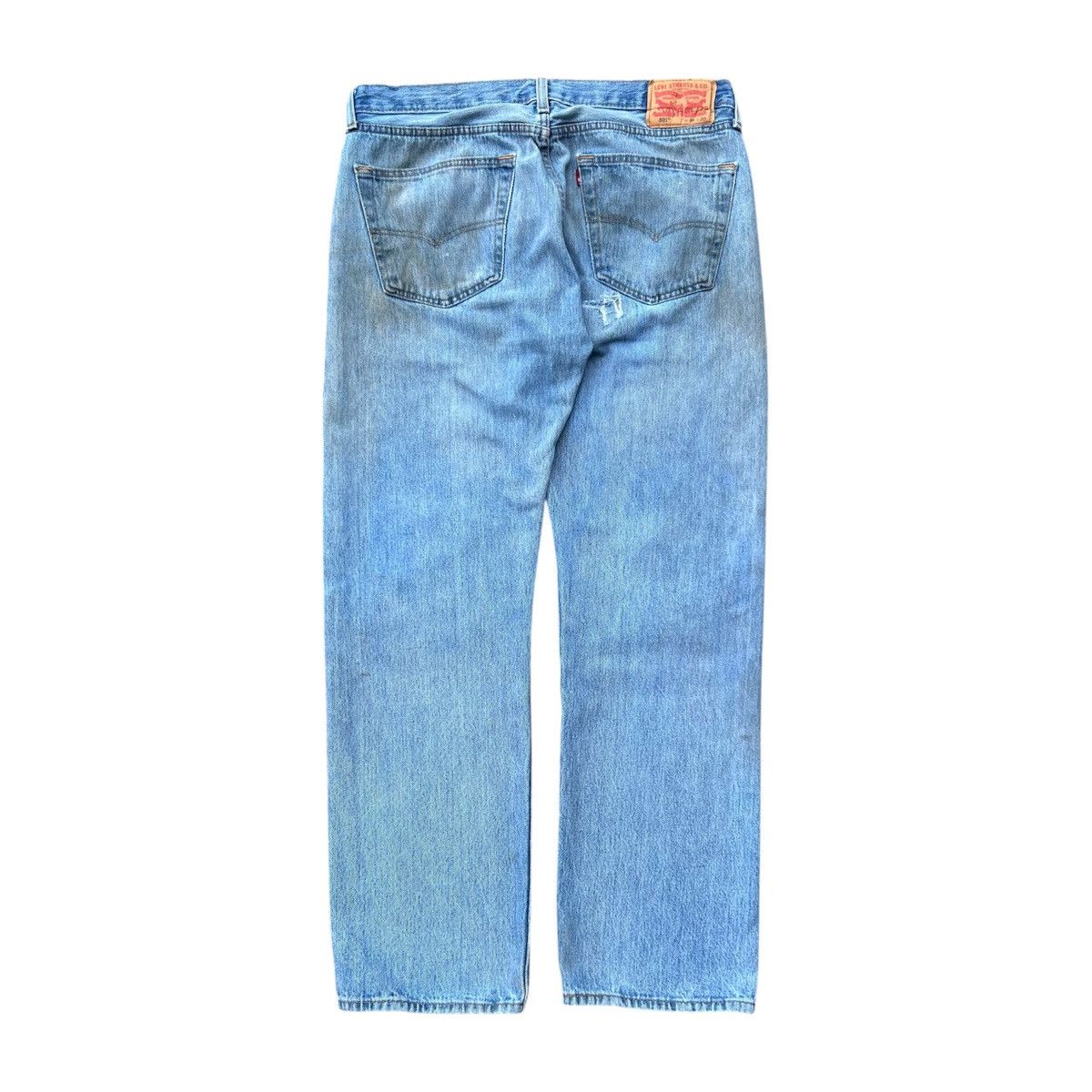 Levi's Vintage 2000s Distressed Thrashed Light Wash Levis 501 Jeans Size US 36 / EU 52 - 5 Thumbnail