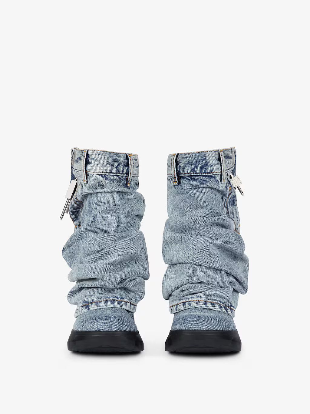 Givenchy o1w1db10525 Shark Lock Biker Ankle Boots in Blue Size US 7 / IT 37 - 4 Thumbnail