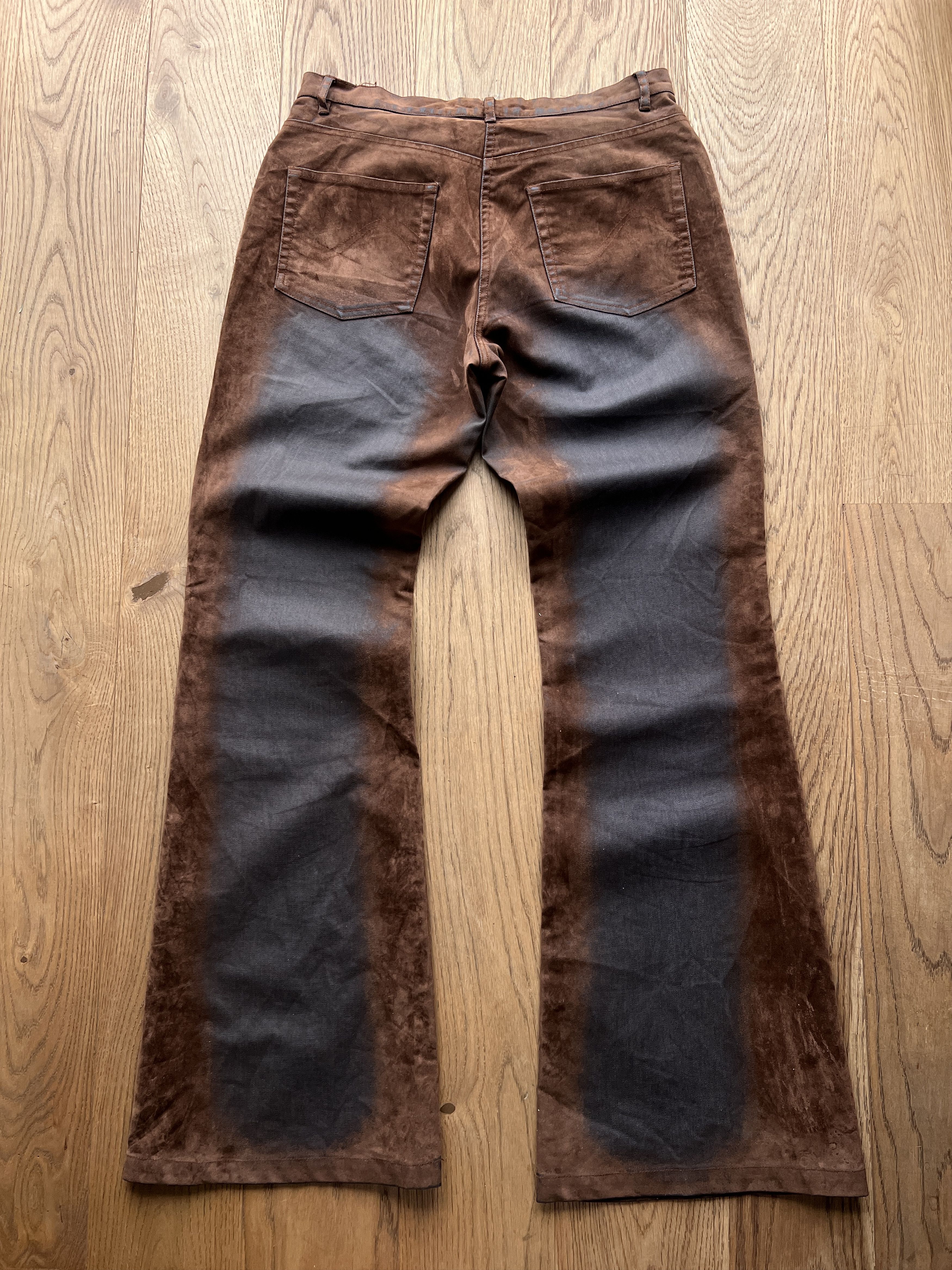 Hysteric Glamour Crazy! Avant Garde Boot cut flared pants dirty y2k Japanese Size 29" - 8 Thumbnail