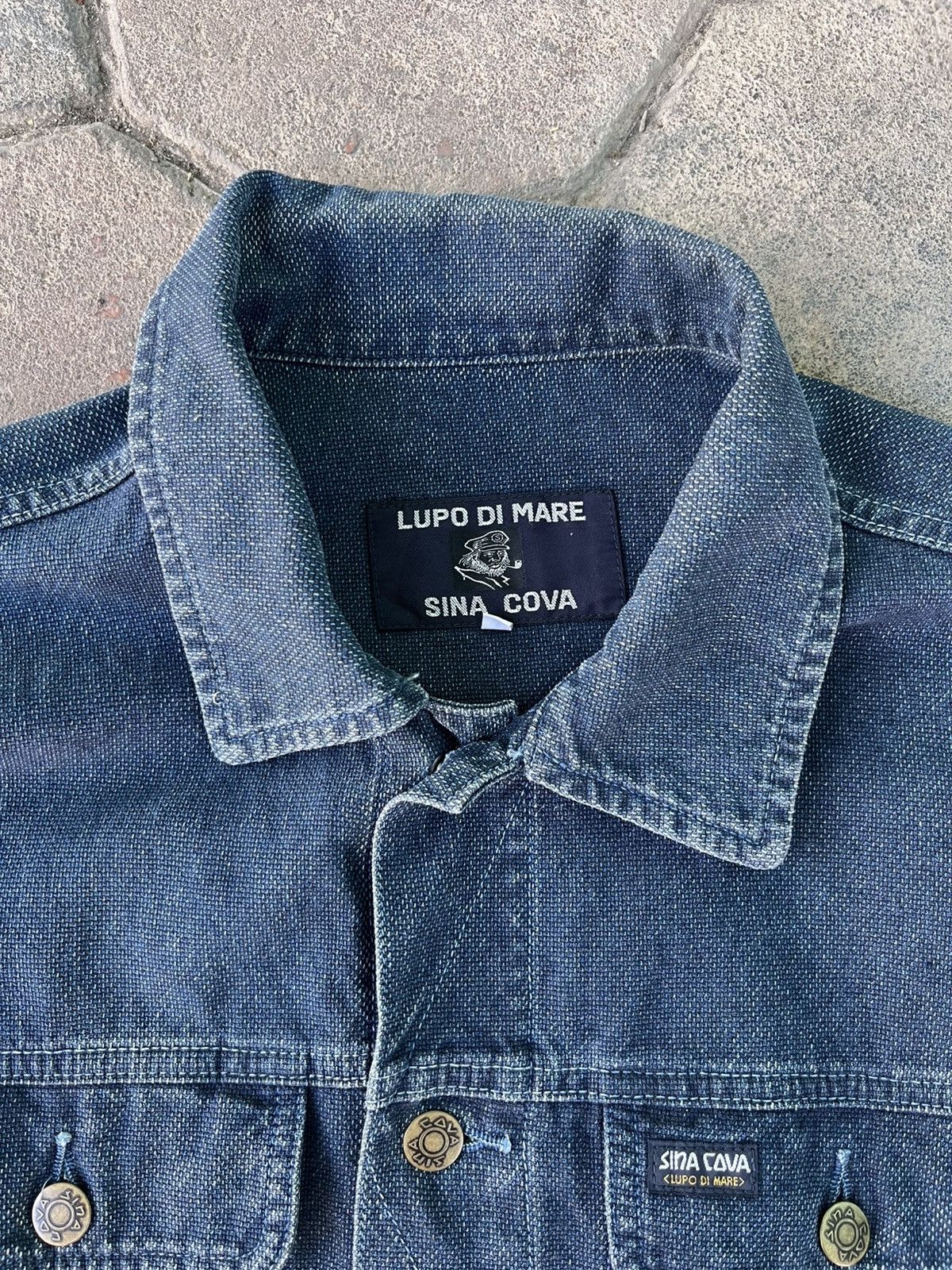 Japanese Brand Vintage Japan Denim jacket /Lupo Di Mare Sina cova Size US L / EU 52-54 / 3 - 2 Thumbnail