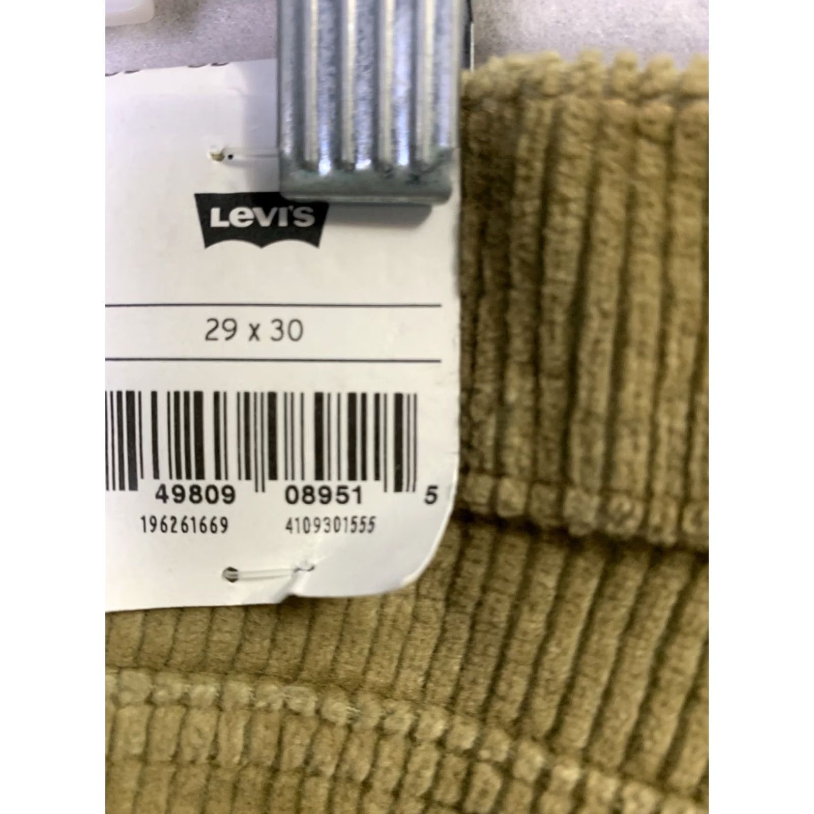 Levi's Levi's 311 Shaping Skinny Corduroy Pants Woman's 29X30 Brown Regular 90s City Hippie Retro Casual Travel Womens Size 29" - 4 Thumbnail