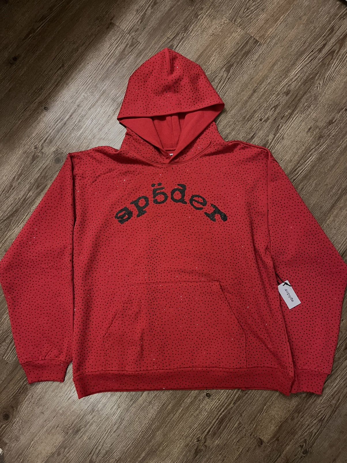 (新品同様) Sp5der VVS Hoodie 24FW スパイダー パーカー Sp5der VVS Hoodie Red Size SMLXL🔥 New (Free Shipping