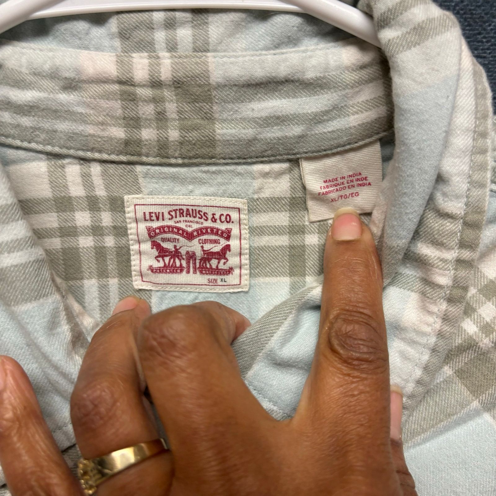 Levi's Levi’s Flannel Plaid Western Shirt Pearl Snaps Men’s XL Size US XL / EU 56 / 4 - 4 Thumbnail