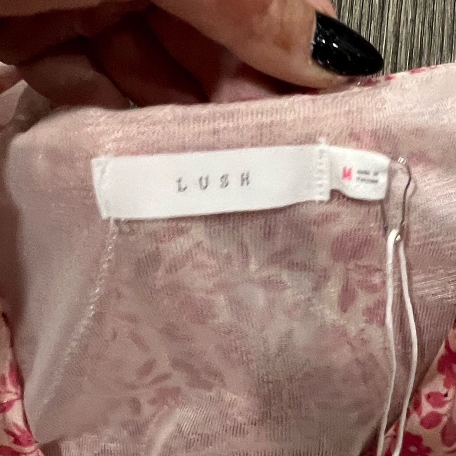 Other NWT Lust Blouse Top Floral V-Neck Puff 3/4 Sleeve Smocked Size M / US 6-8 / IT 42-44 - 4 Thumbnail