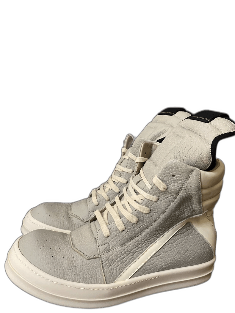 Rick Owens Rick Owens High-Top Leather Sneakers in Gray Size US 9 / EU 42 - 1 Thumbnail