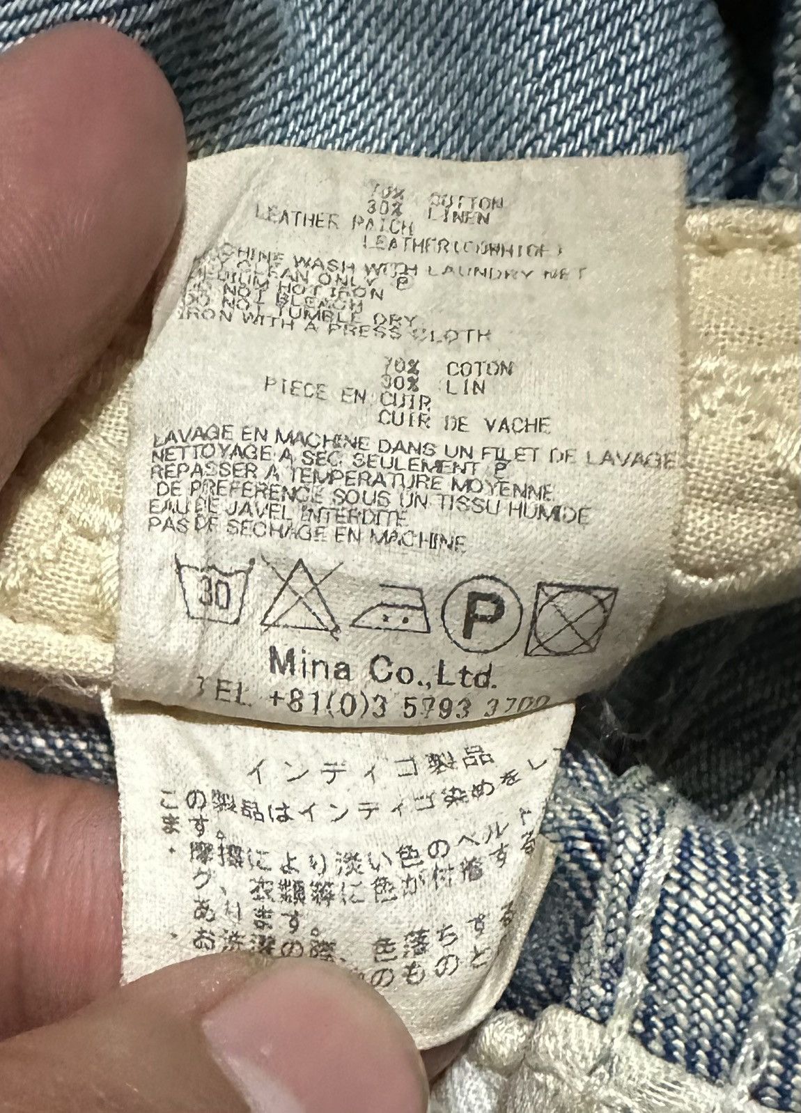 Japanese Brand Vintage Japanese Mina.Co Selvedge Tapered Jeans Size US 30 / EU 46 - 9 Thumbnail