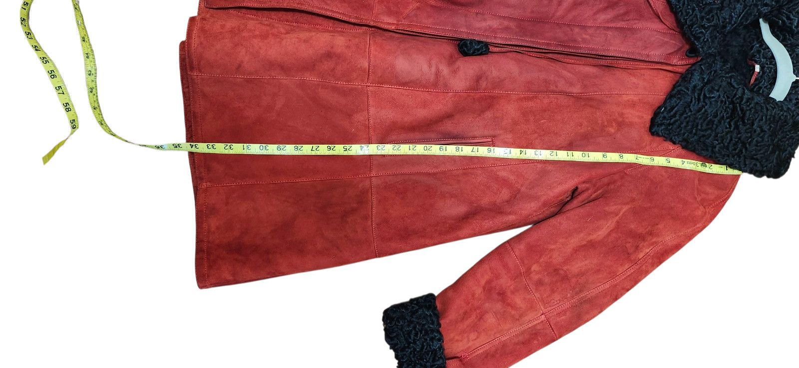 Other Vintage Suede Coat with Black Fur Trim Winter Jacket Size L / US 10 / IT 46 - 19 Thumbnail