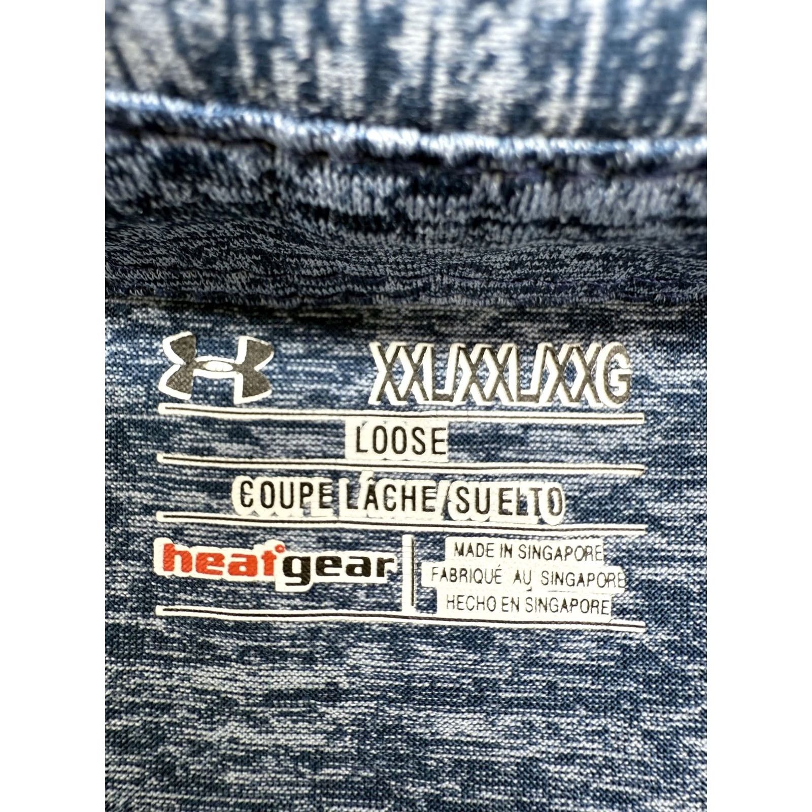 Under Armour Under Armour HeatGear Navy Heather Polo Shirt XXL Short Sleeve Loose - Men Size US XXL / EU 58 / 5 - 3 Thumbnail