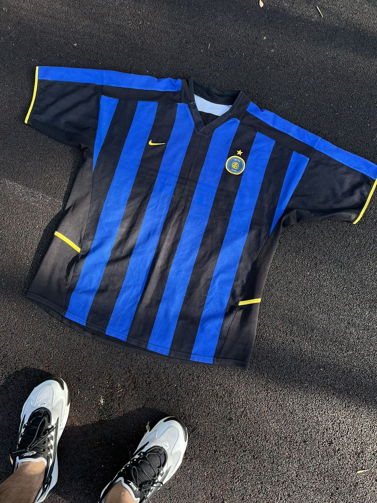 Nike 🔵⚫️Nike Inter Milan 2002 2003 Home Jersey Size US XL / EU 56 / 4 - 2 Thumbnail