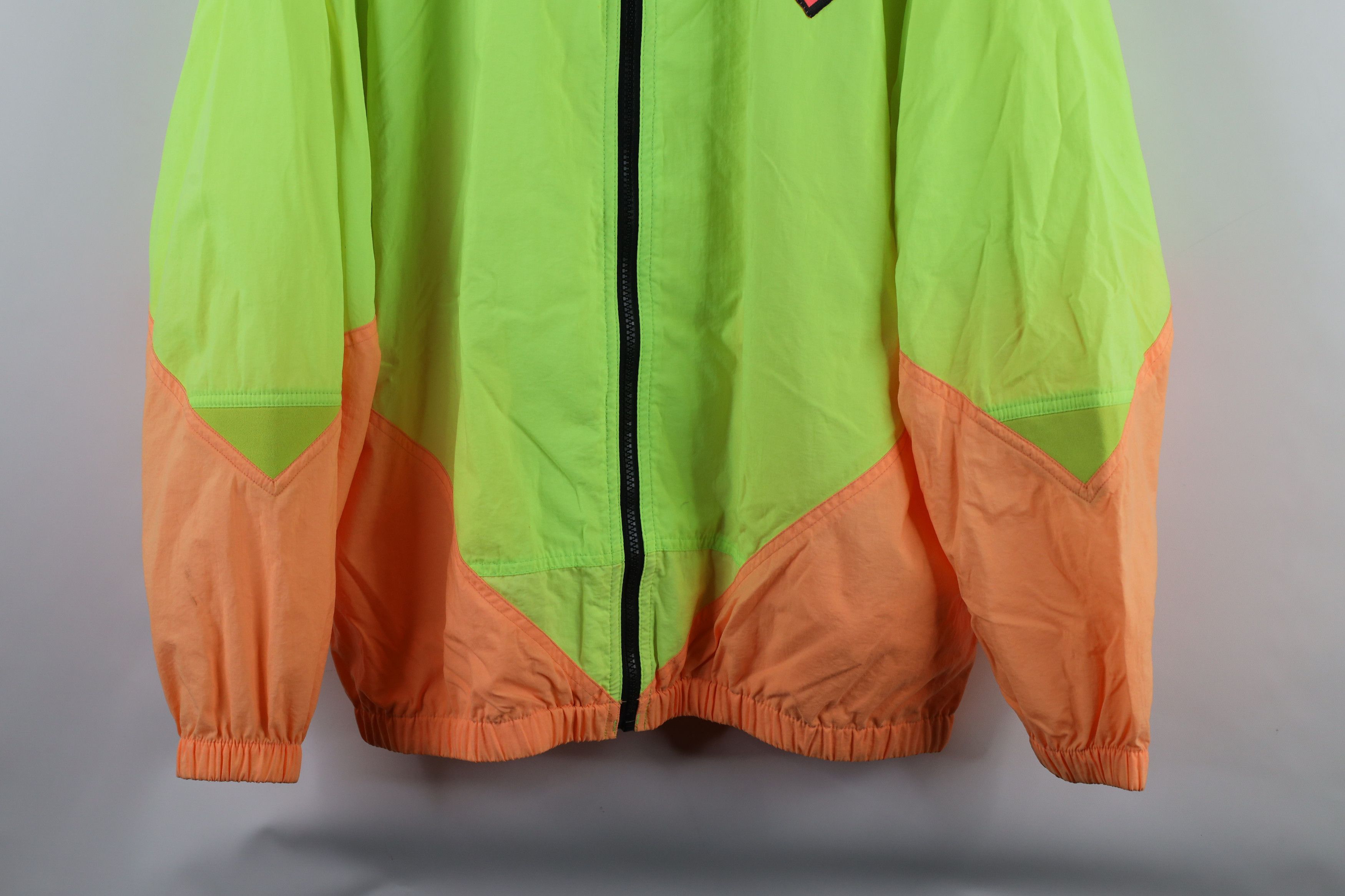 Ocean Pacific × Vintage Vintage 90s Ocean Pacific Surf Block Neon Windbreaker Jacket Size US XL / EU 56 / 4 - 3 Thumbnail