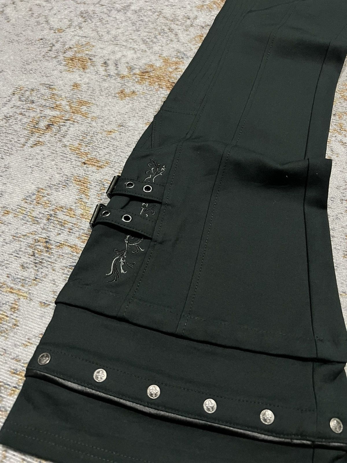 Japanese Brand Ozz Croce Tribal Bondage Flared Pants