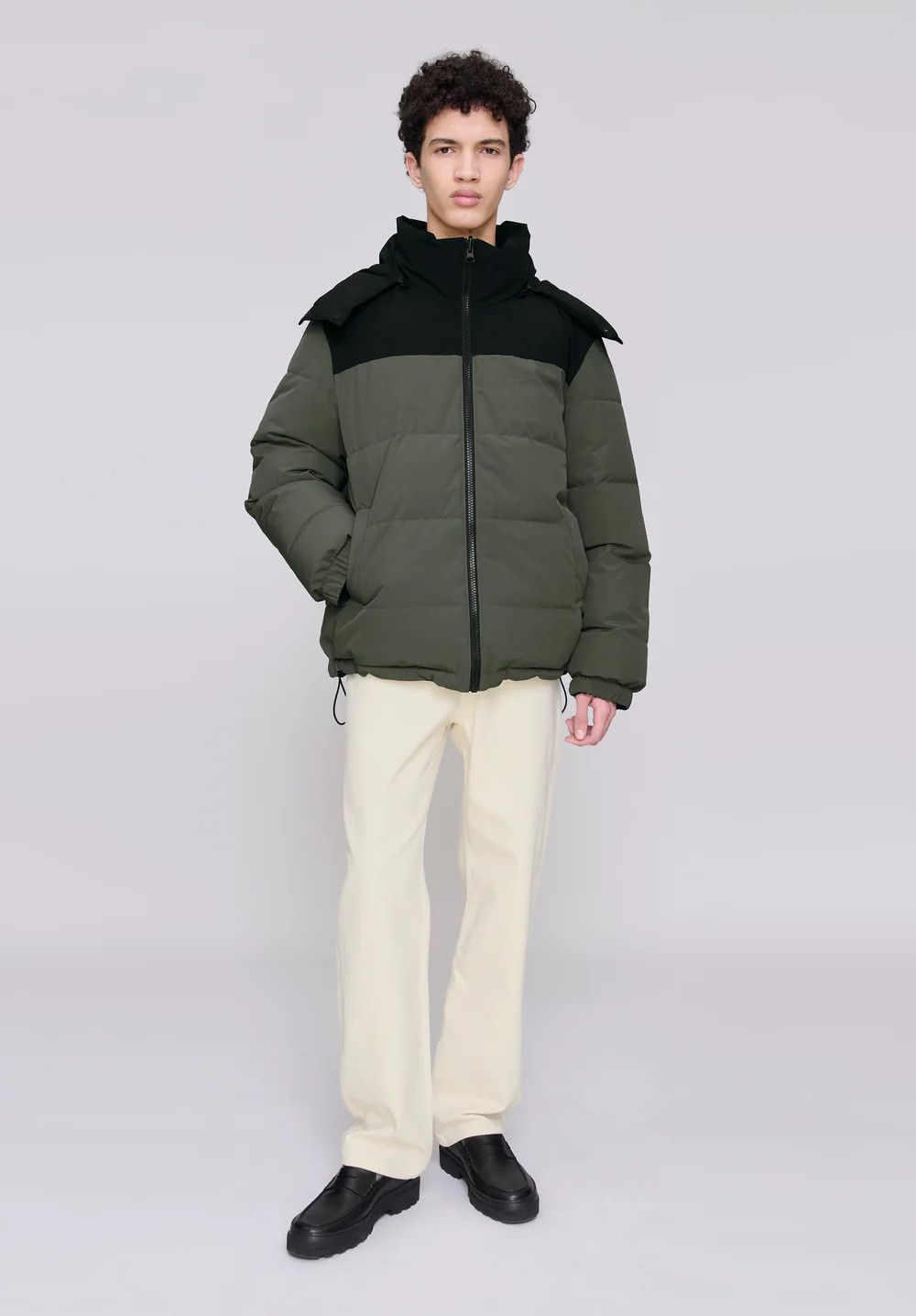 A.P.C. o1mle1125 Chris Puffer Jacket in Noir/Green Size US XL / EU 56 / 4 - 4 Thumbnail