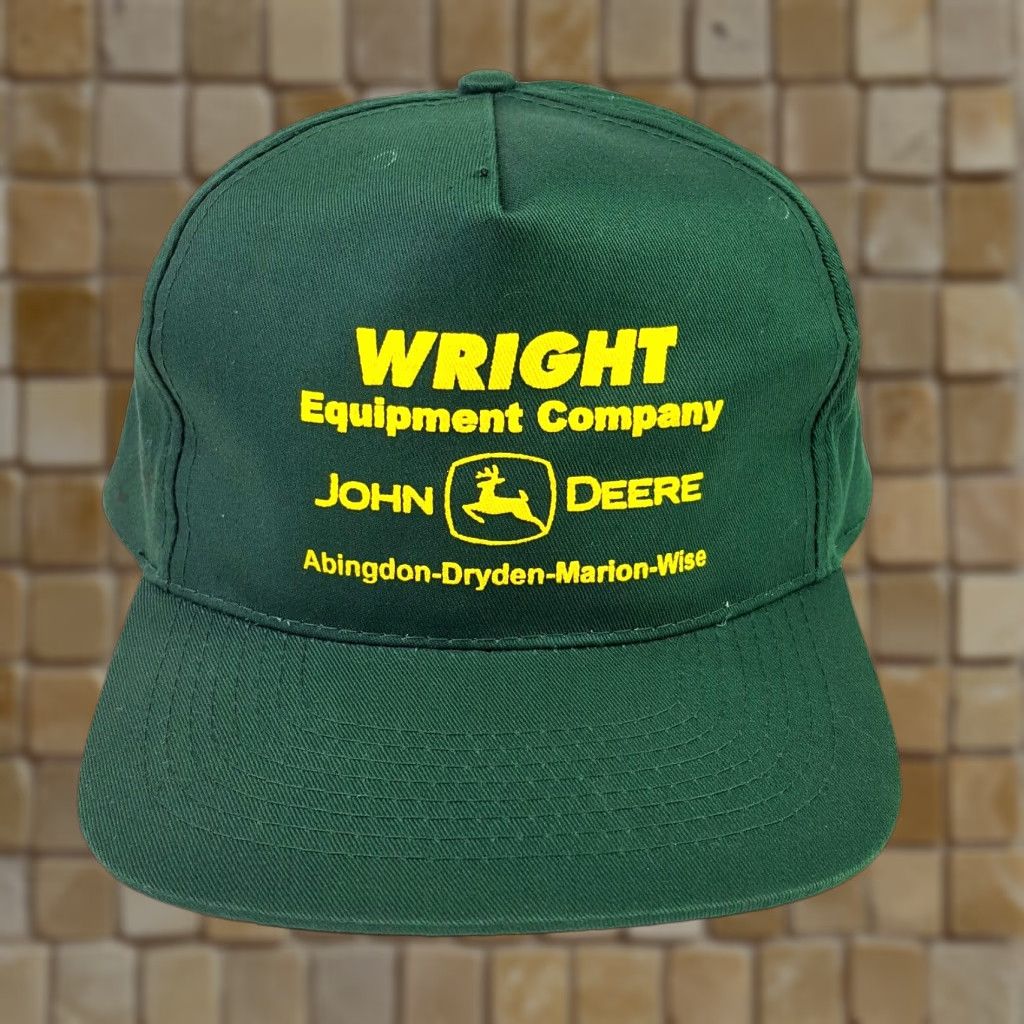 Equipment Vintage John Deere Green Trucker Hat Snapback Cap Farming Cobba? Size ONE SIZE - 1 Thumbnail