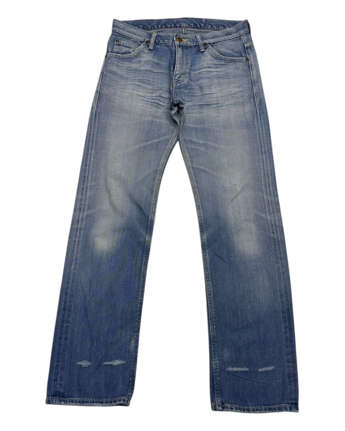 Lee 🔥VINTAGE LADY LEE RIDERS SELVEDGE JEANS DISTRESSED DENIM Size 32" / US 10 / IT 46 - 9 Thumbnail