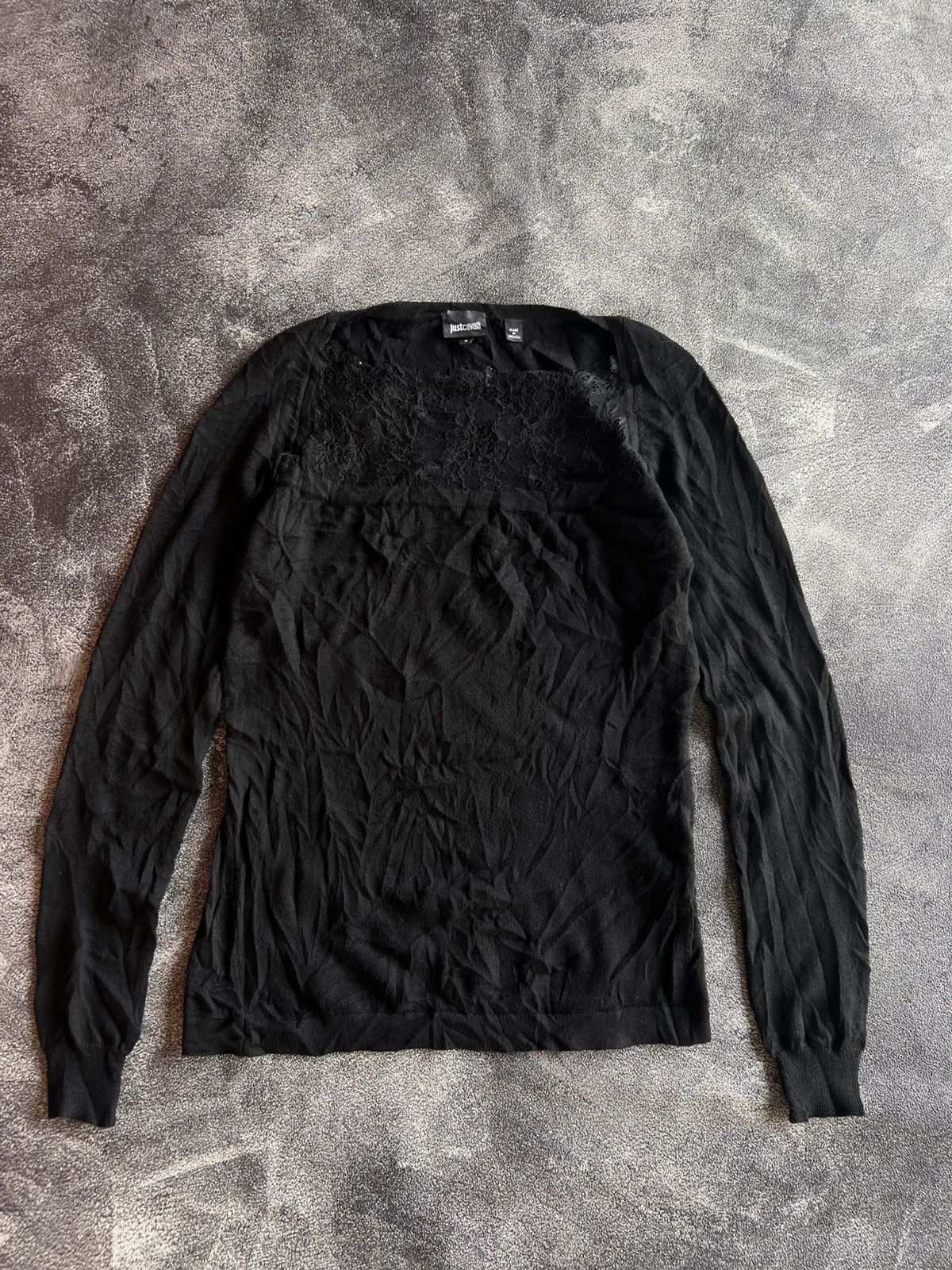 Just Cavalli Just Cavalli Black Lace Blouse wool Size S / US 4 / IT 40 - 1 Thumbnail