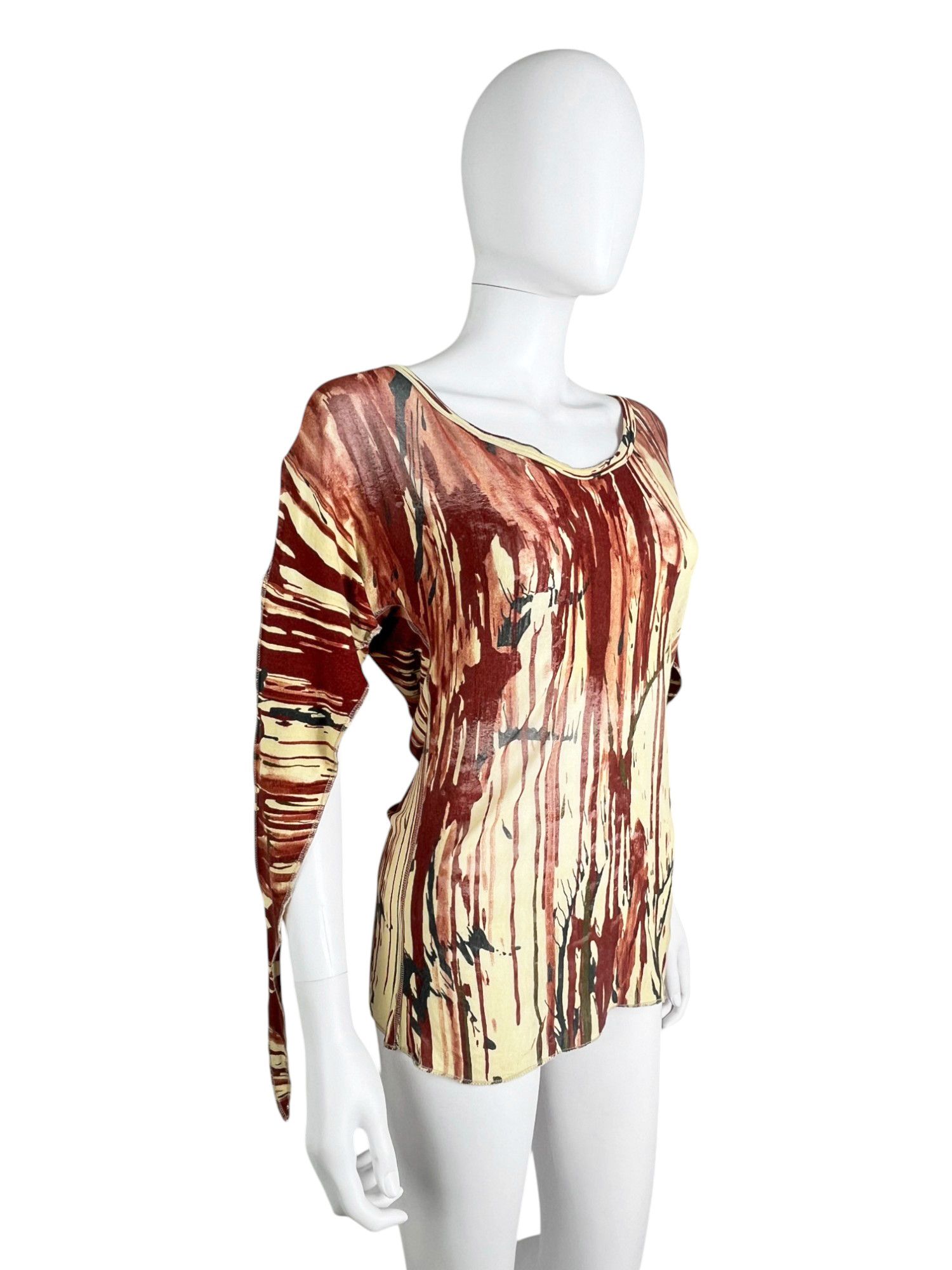 Jean Paul Gaultier F/W 1998 Blood Boat Neck Top Size S / US 4 / IT 40 - 2 Thumbnail