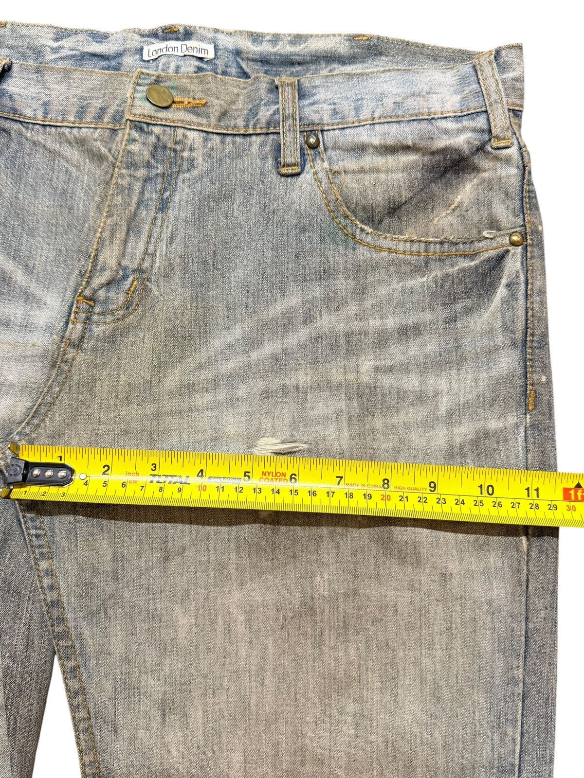 Hysteric Glamour Vintage Japanese Mud Dirty Wash Distress Wide Leg Baggy Size US 34 / EU 50 - 15 Thumbnail